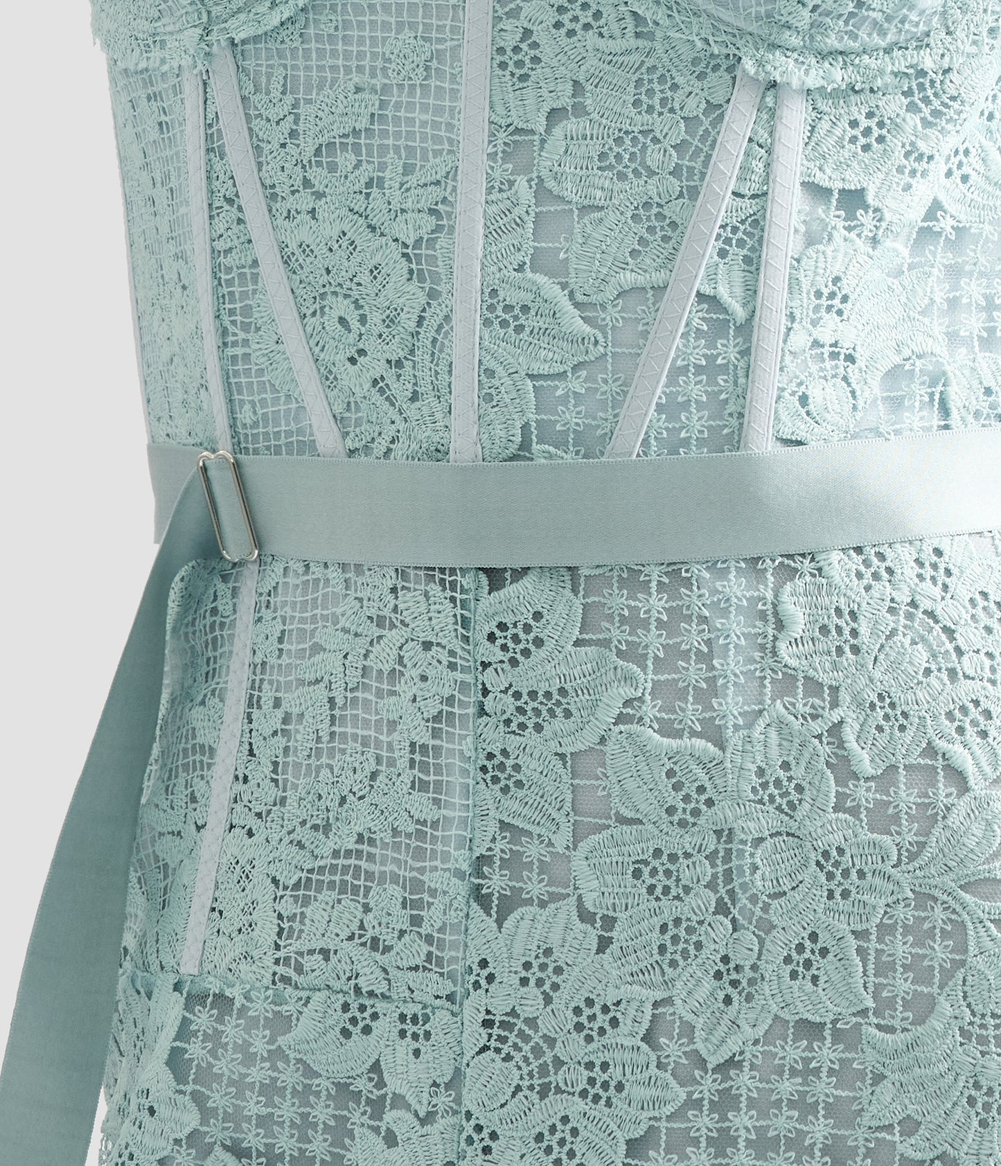 Floral Guipure Lace Sleeveless Midi Dress