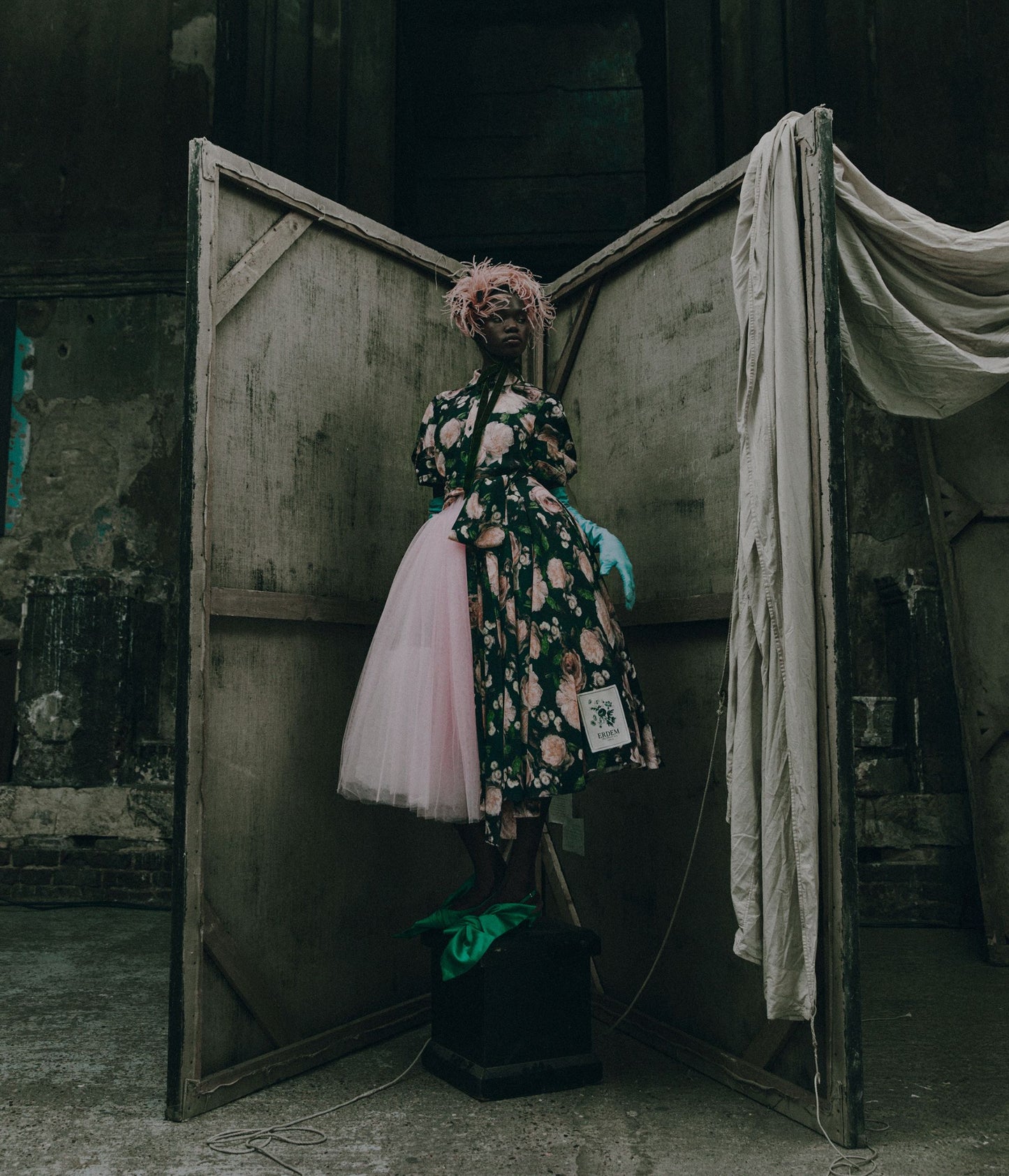 Floral Print Short Sleeve Midi Dress