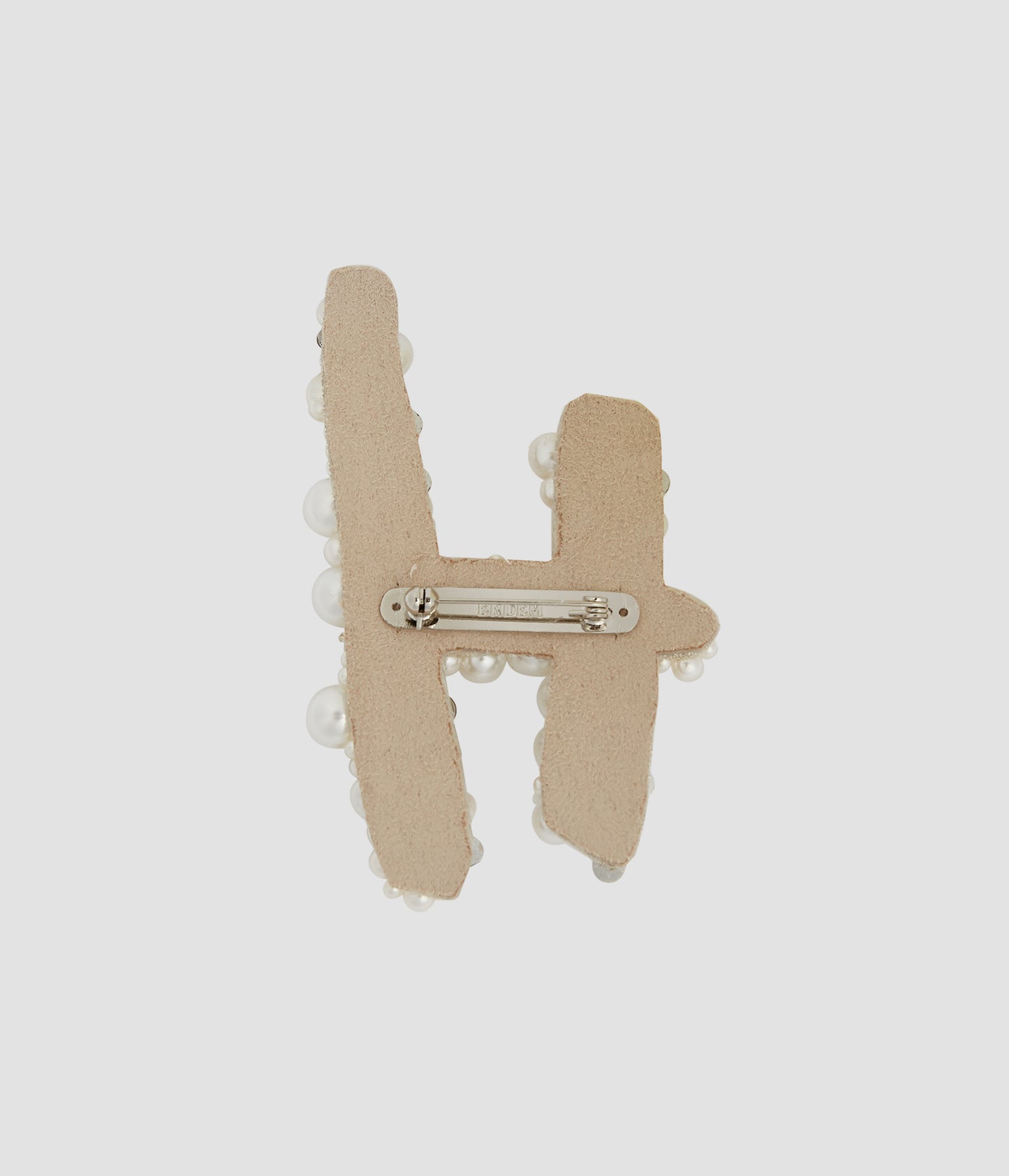 Pearl Alphabet Brooch H