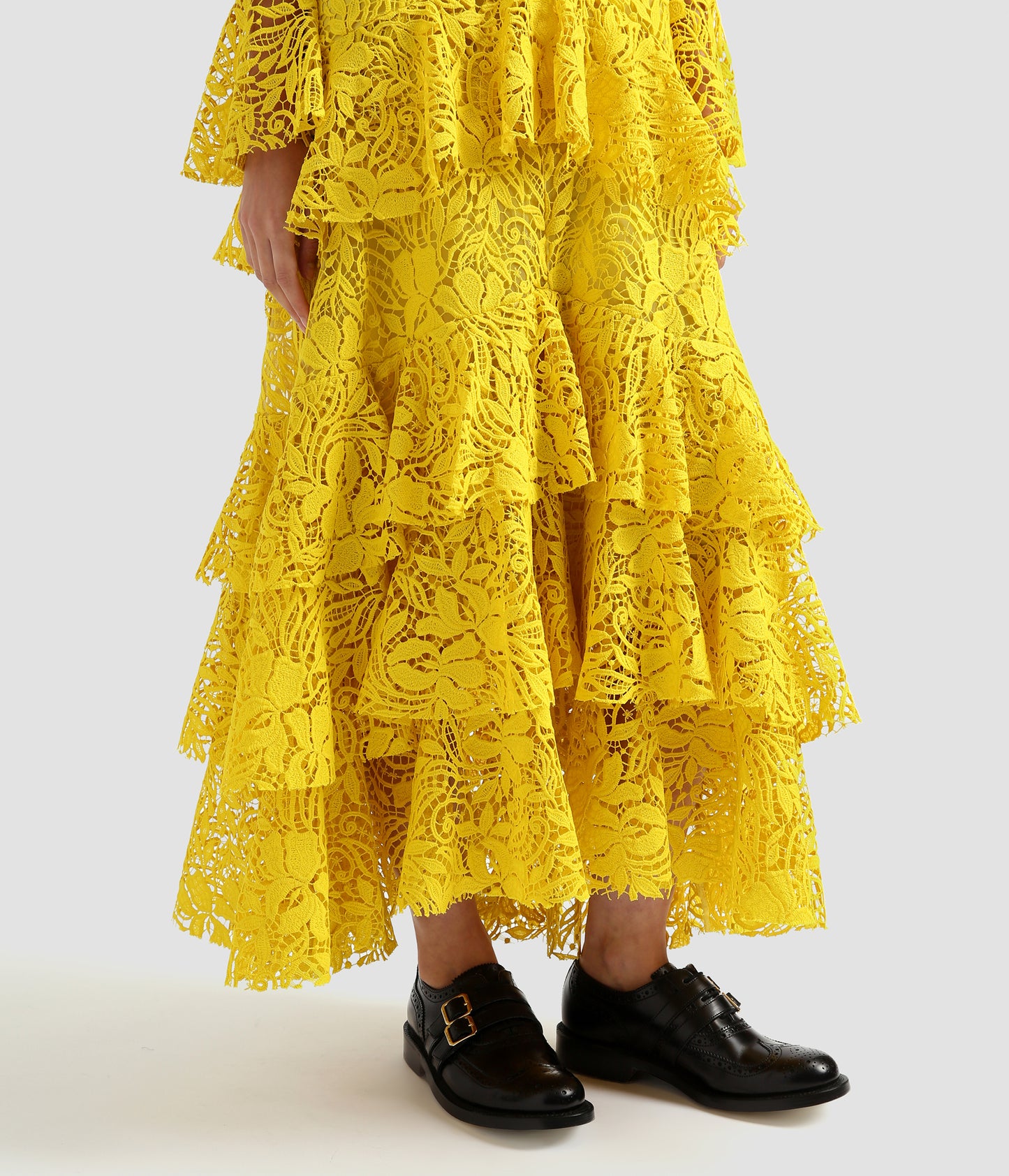 Long Sleeve Ruffle Detail Dress