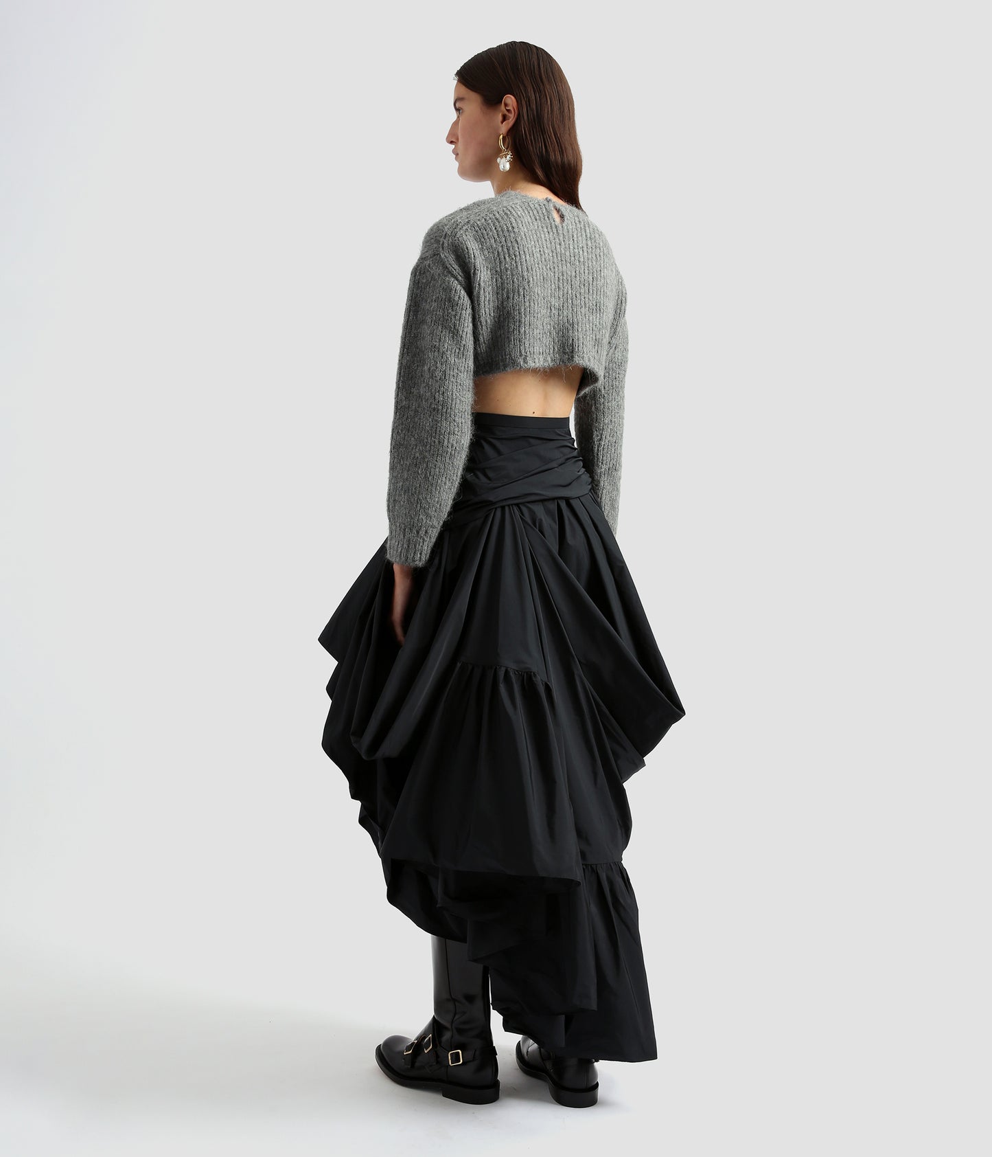 Asymmetrical Peplum Tiered Skirt