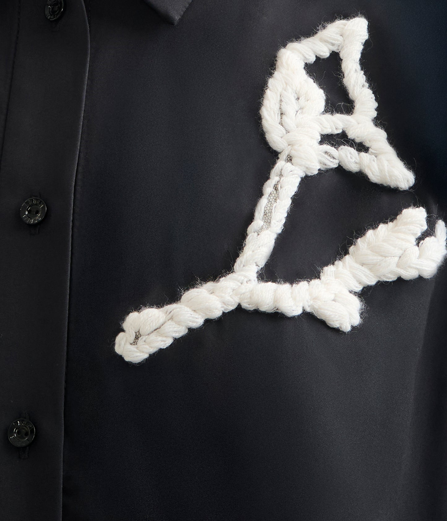 Embroidered Pleated Shirt Dress