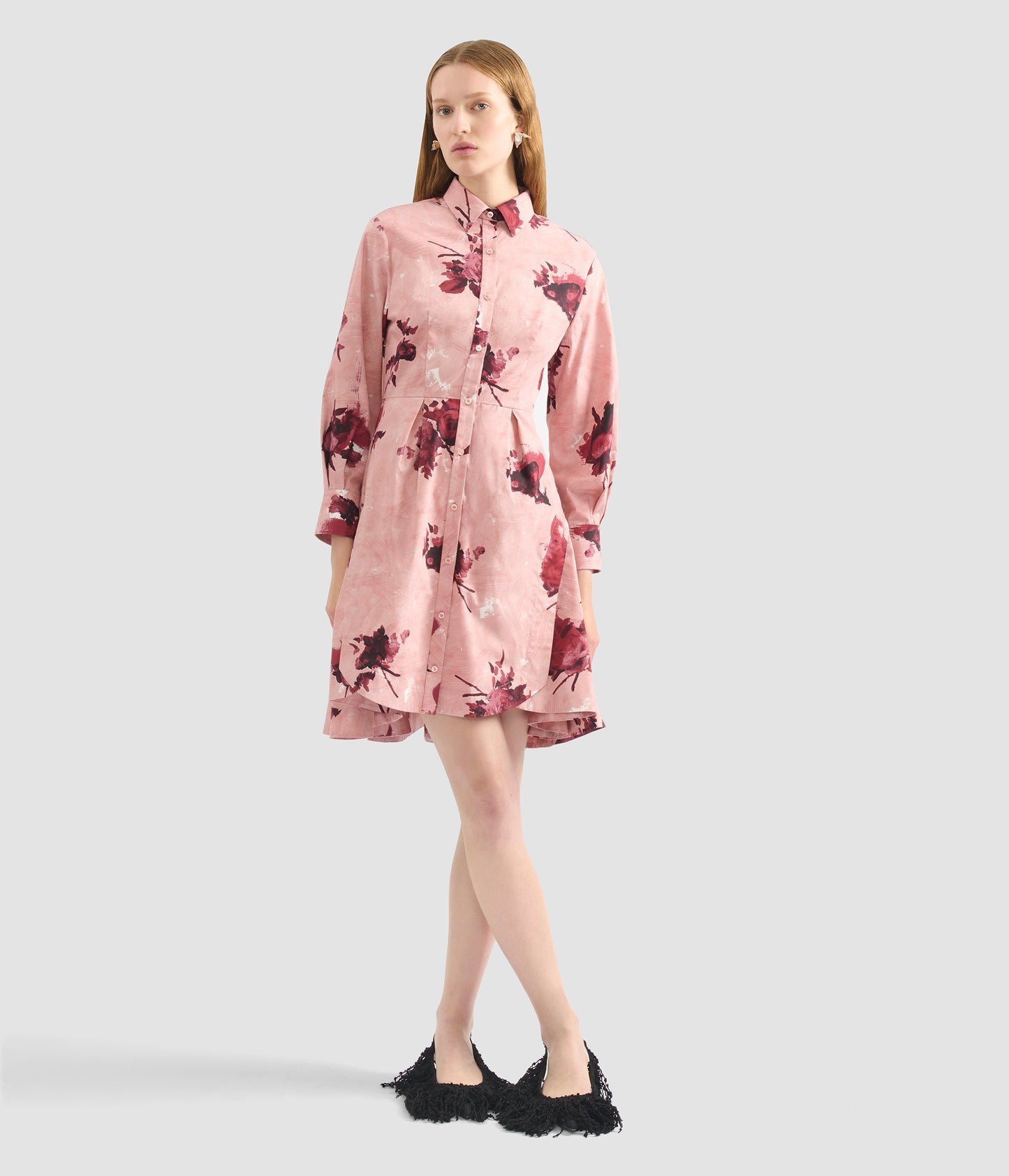 Long Sleeve Mini Shirt Dress