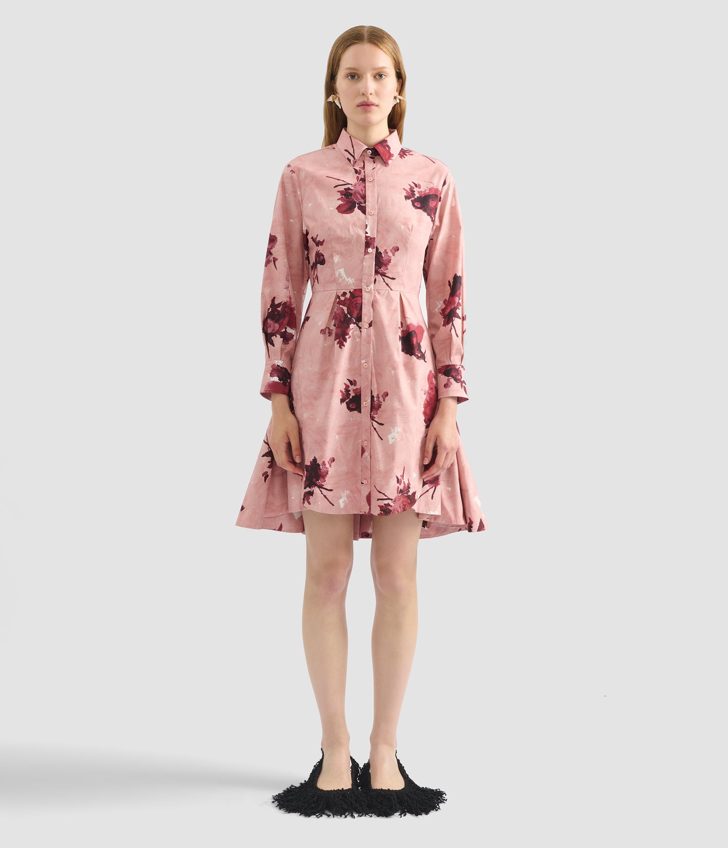 Long Sleeve Mini Shirt Dress