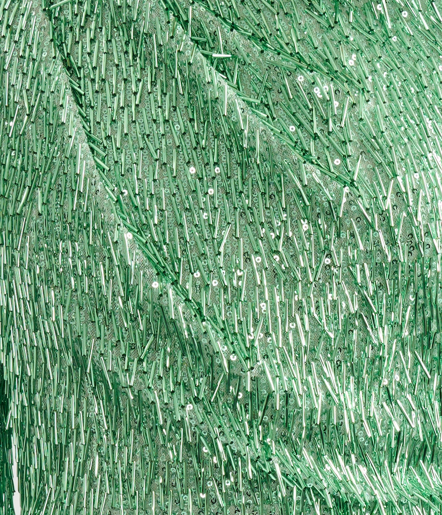 Bugle Sequin Long Sleeve Gown