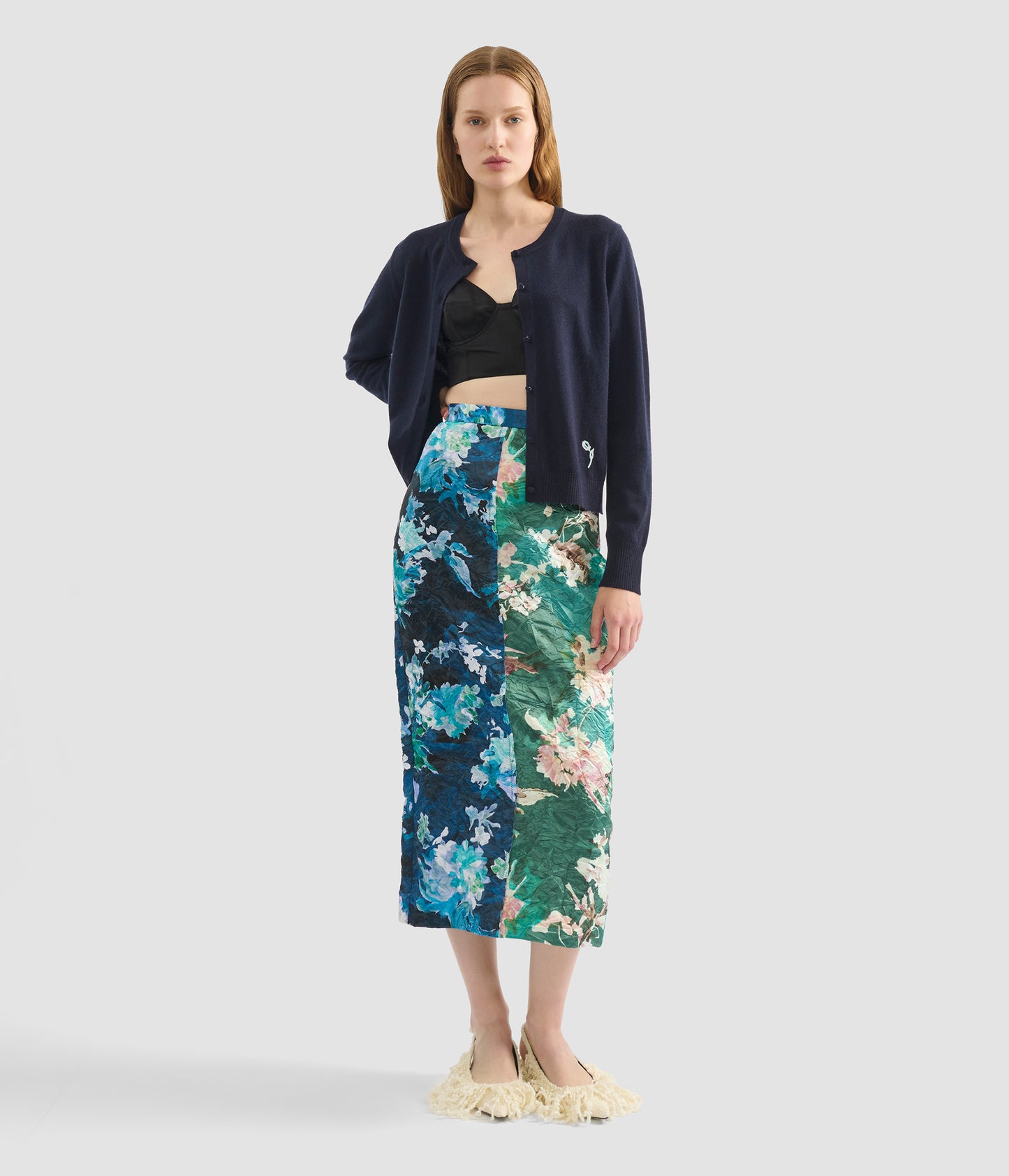 Cashmere Crew Neck Cardigan