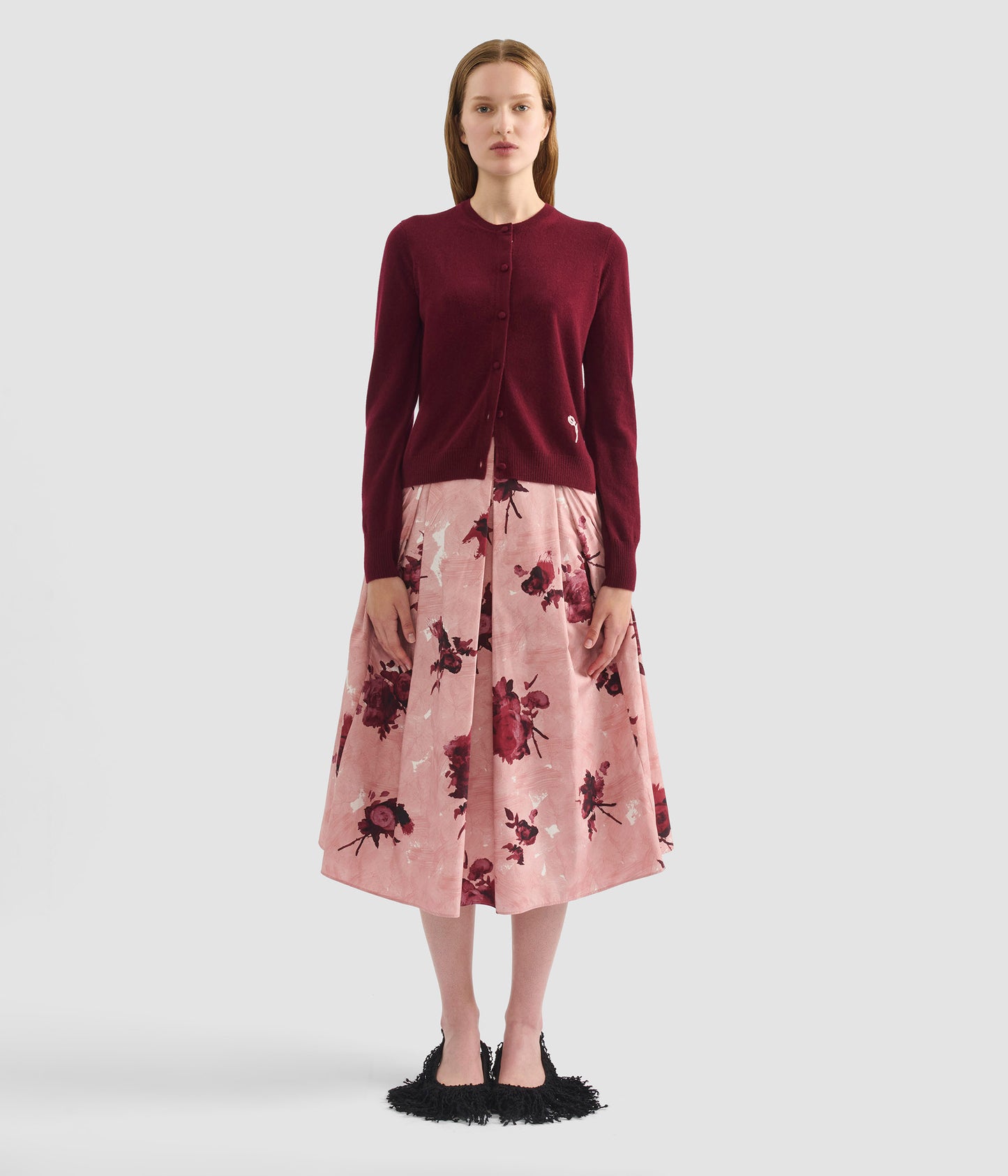 Cashmere Crew Neck Cardigan