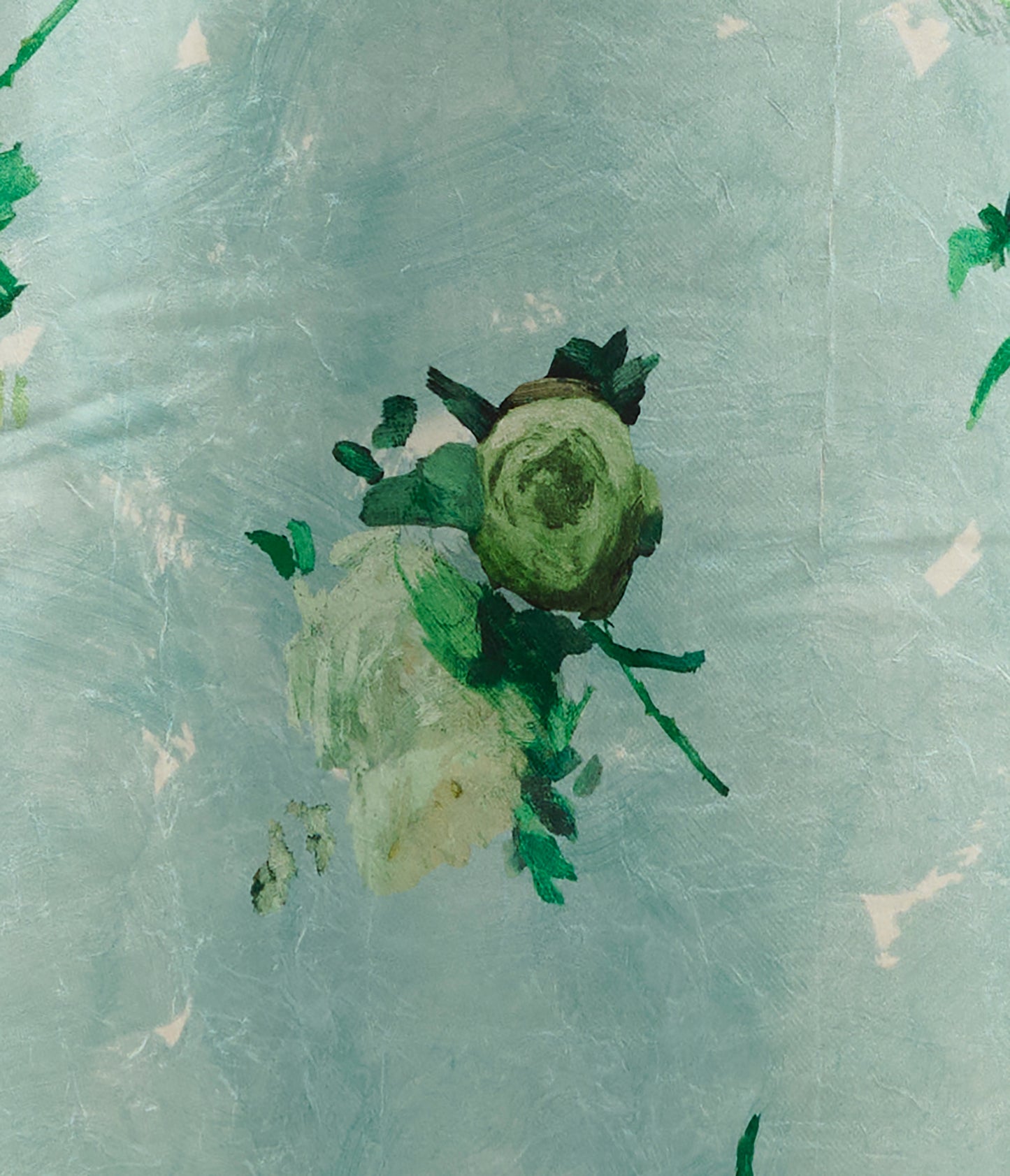 Floral Print Crushed Satin A Line Skirt