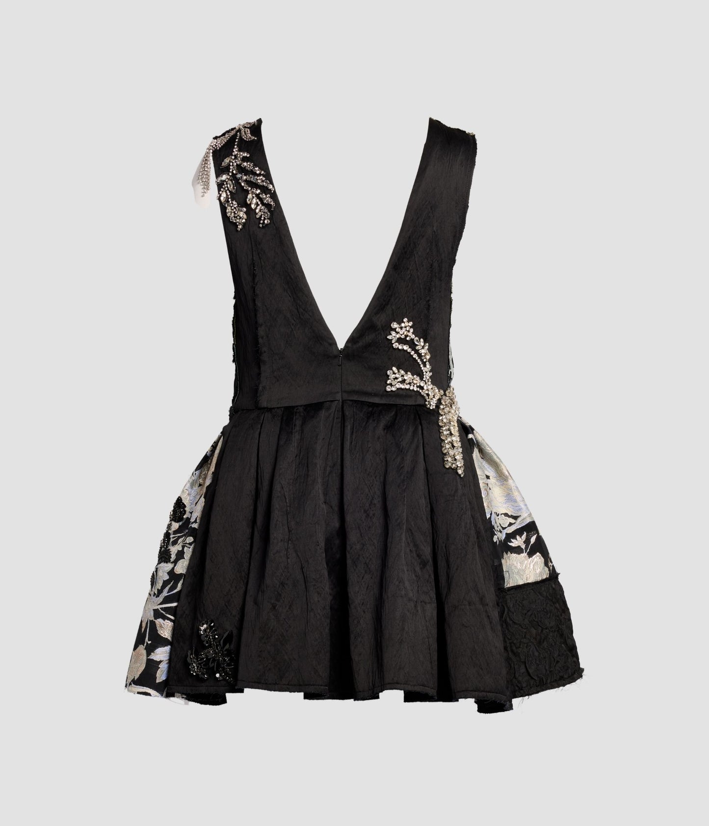 Embroidered Jacquard Mini Dress