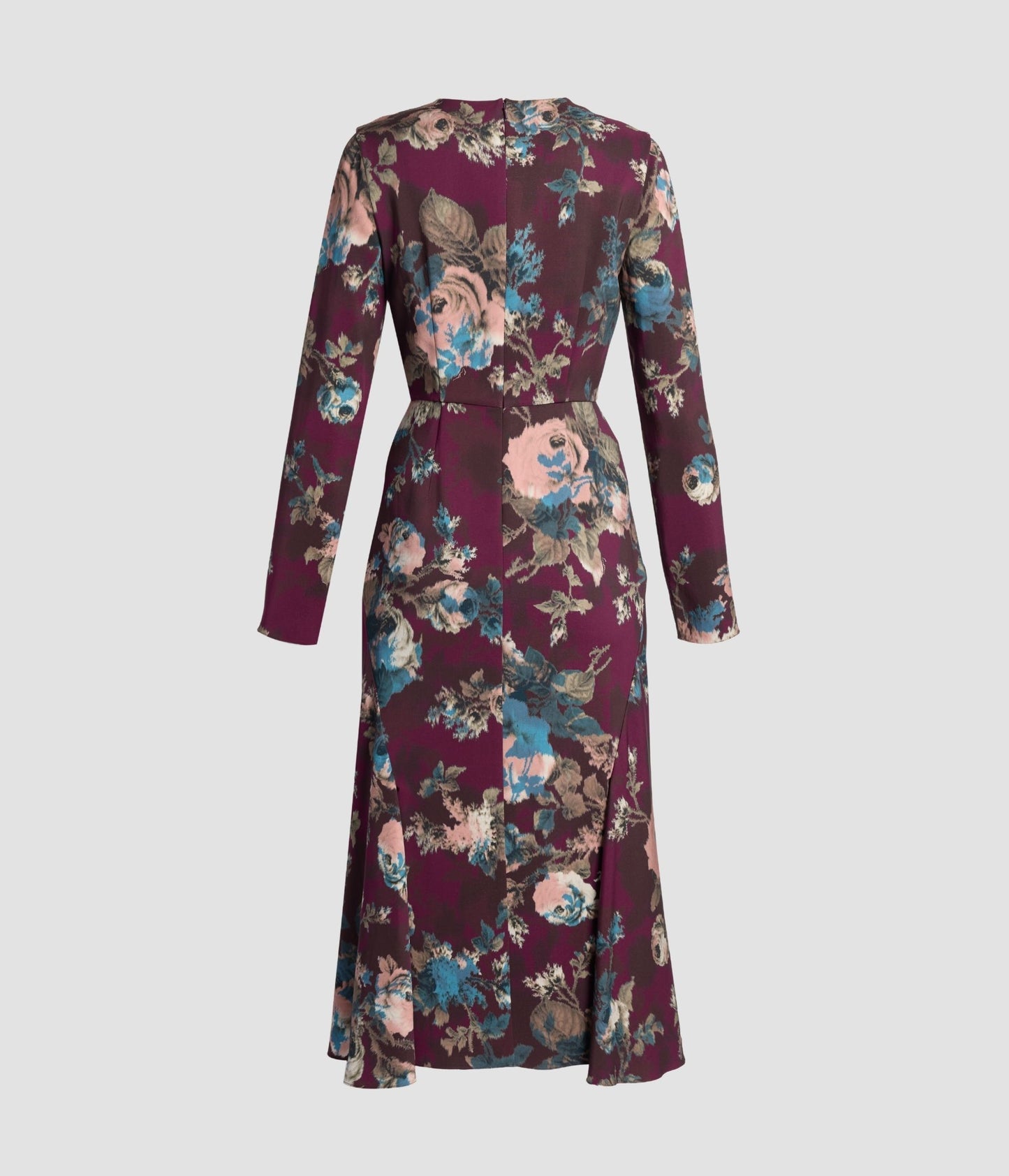 Floral Cady Long Sleeve Midi Dress