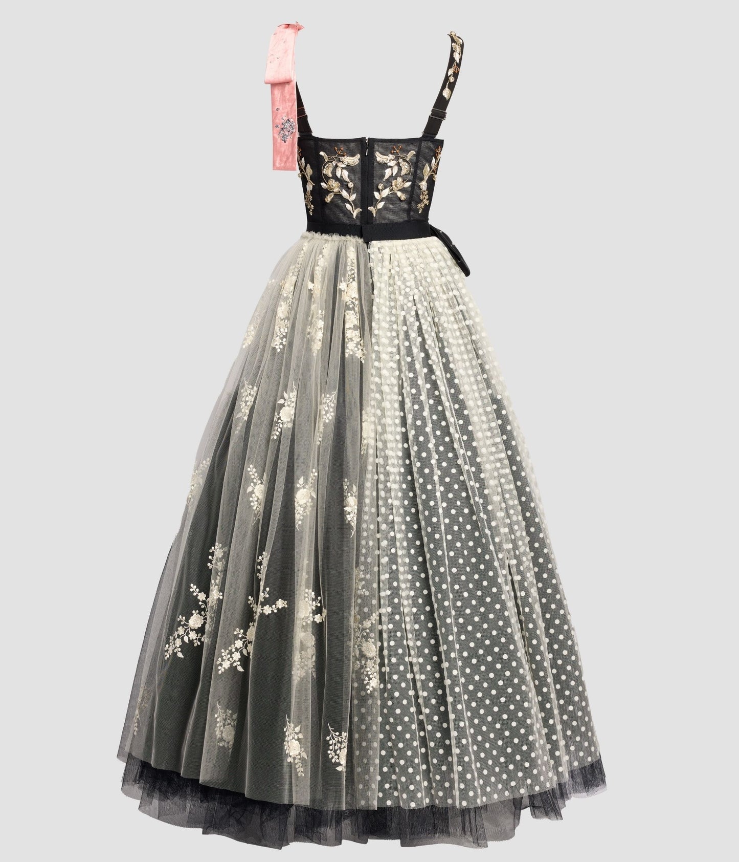 Embroidered Tulle Sleeveless Dress