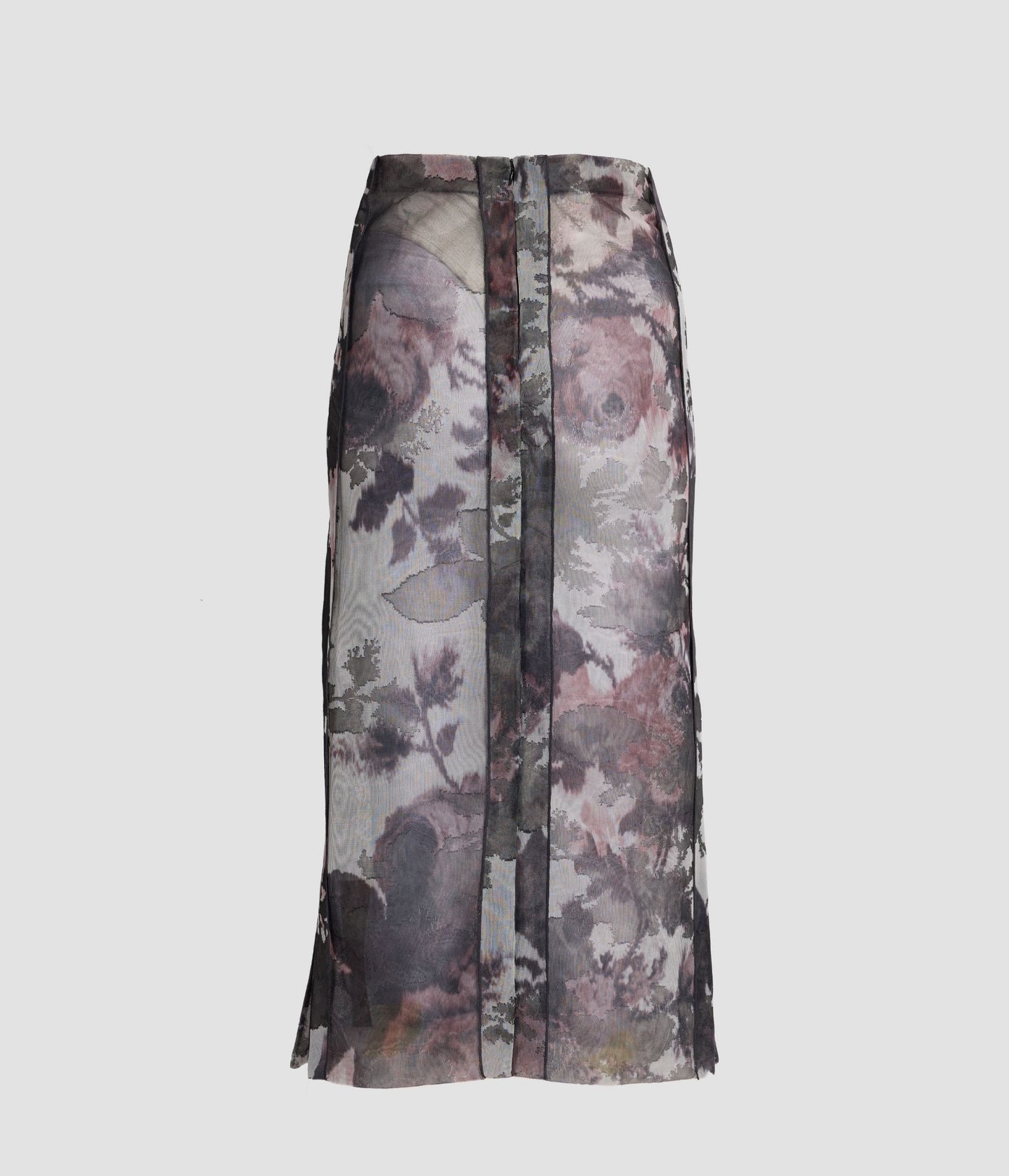 Floral Print Jacquard Knit Skirt