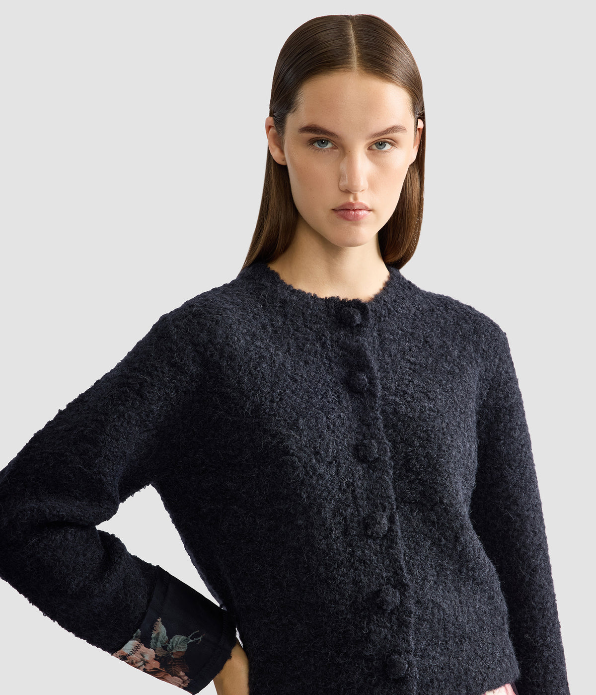 Boucle Alpaca Cardigan