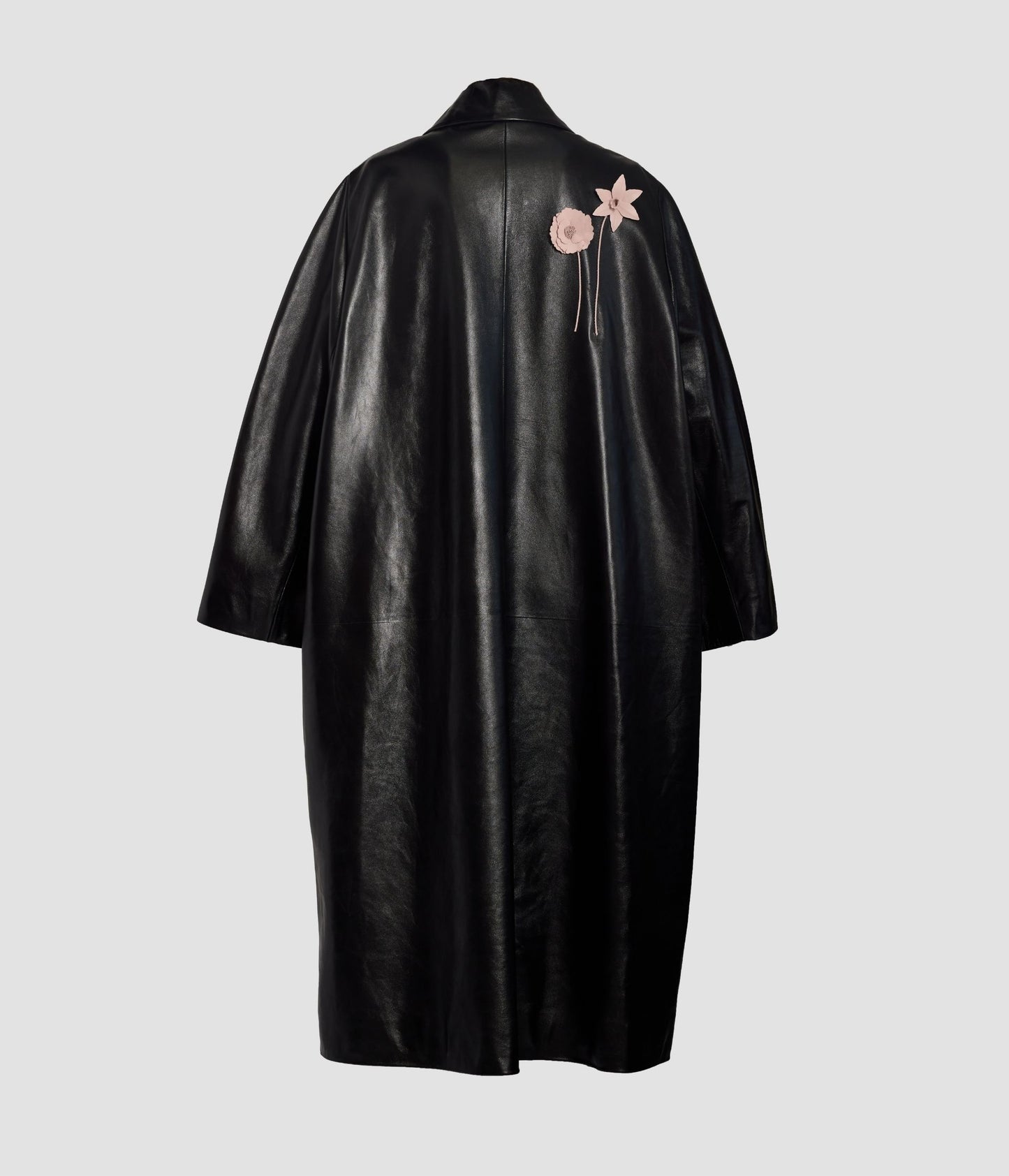 Embellished Leather Coat