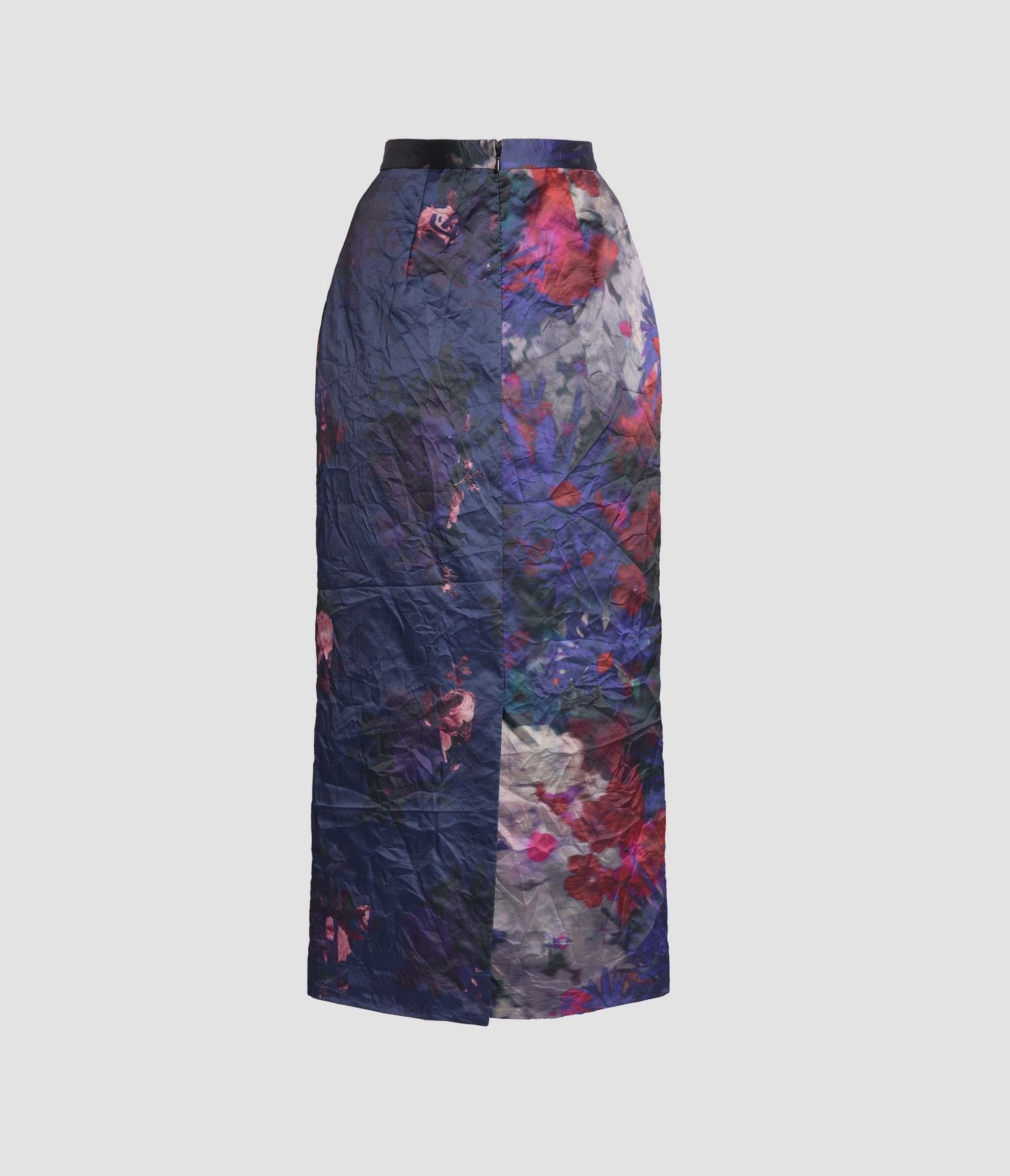 Textured Satin Pencil Skirt