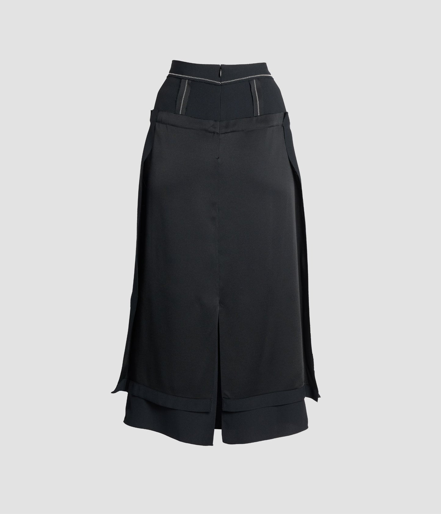 Satin Cady Midi Skirt