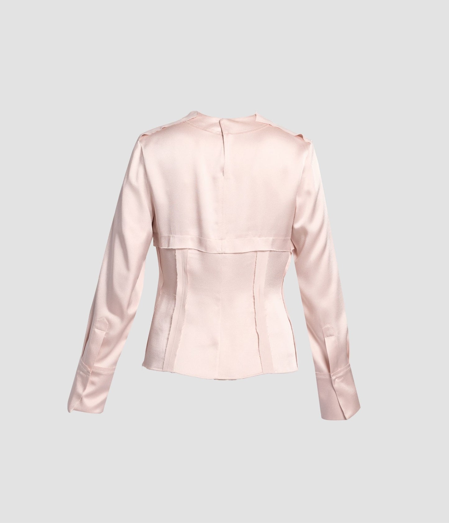 Satin Cady Long Sleeve Shirt