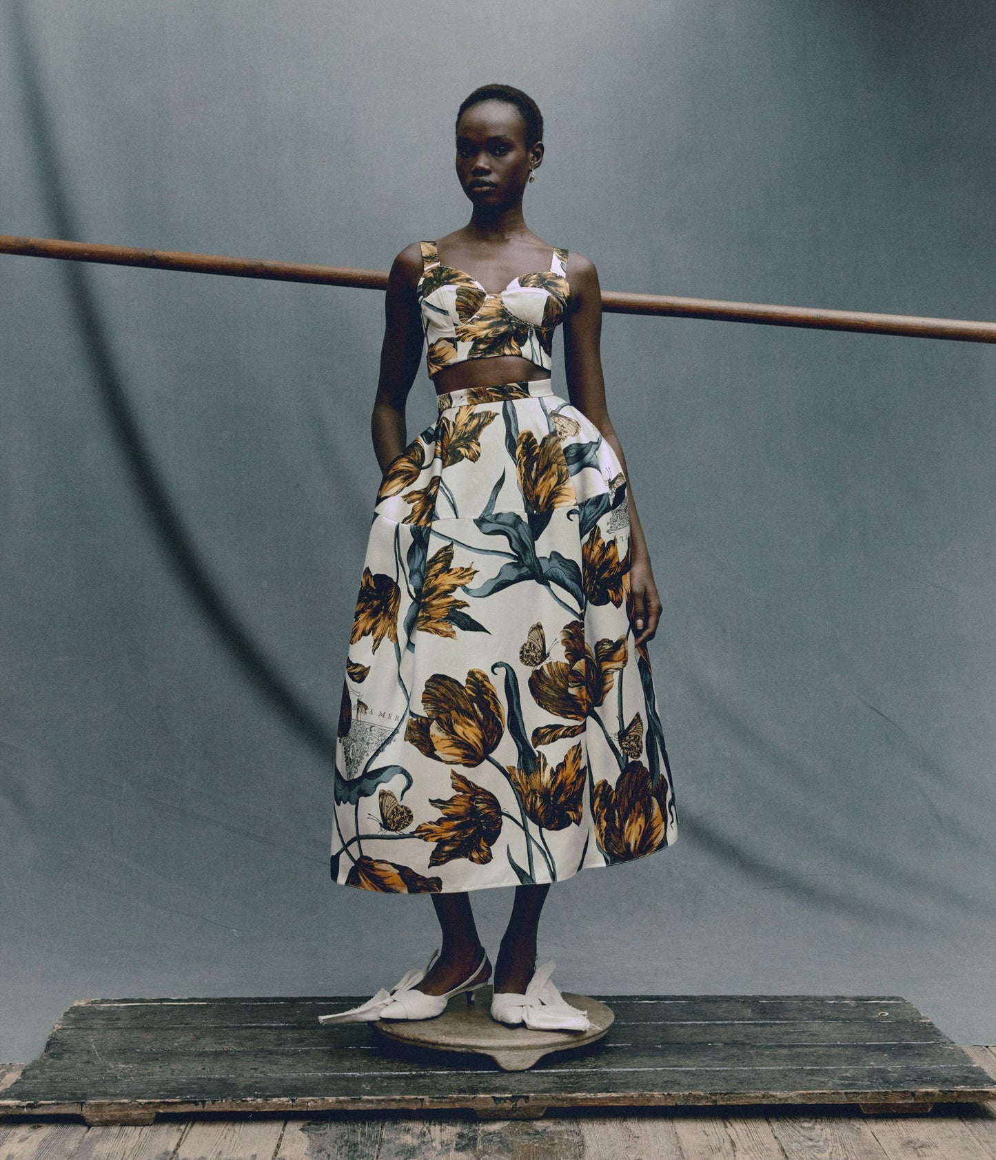 Floral Print Duchess Bra Top