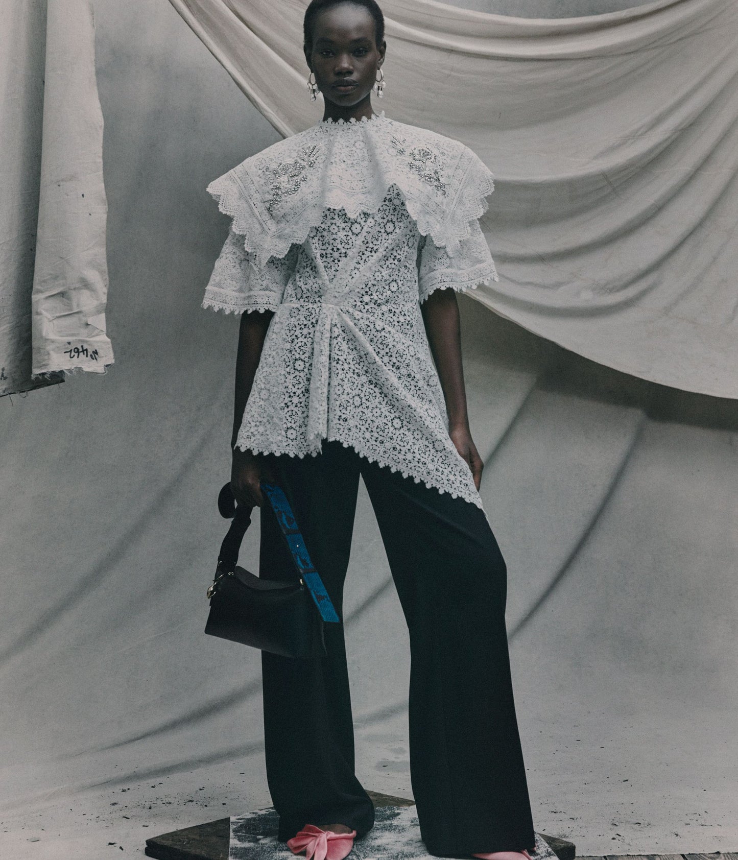 Grain De Poudre Wide Leg Trouser