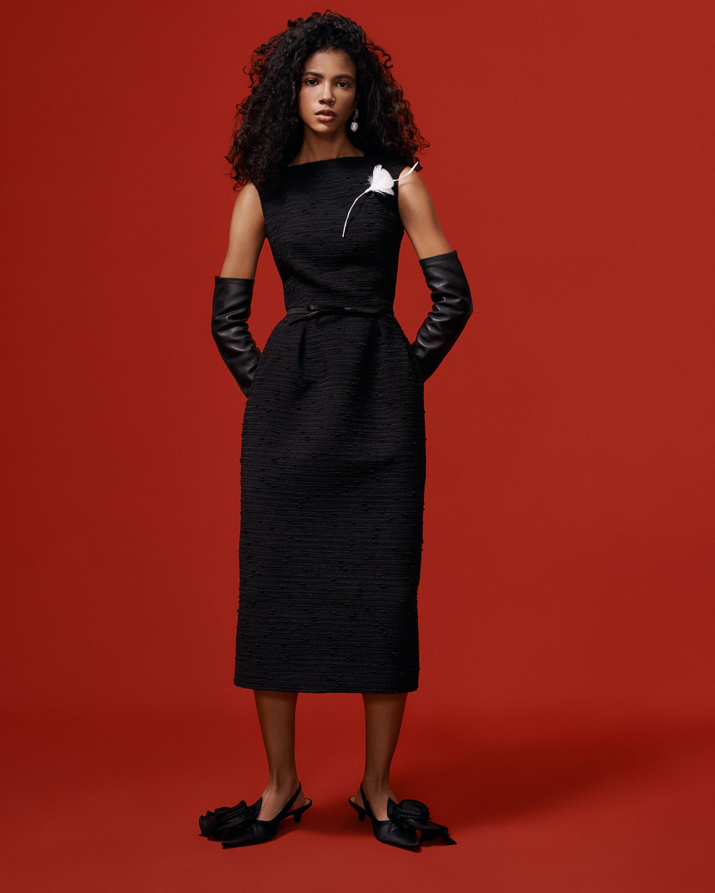 Sleeveless Midi Pencil Dress