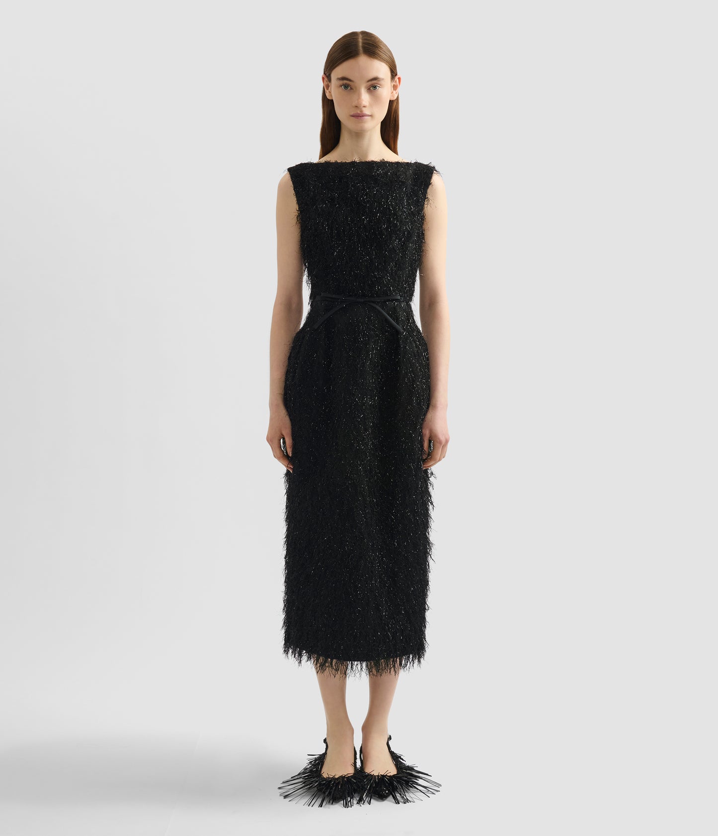 Lurex Fil Coupé Midi Dress