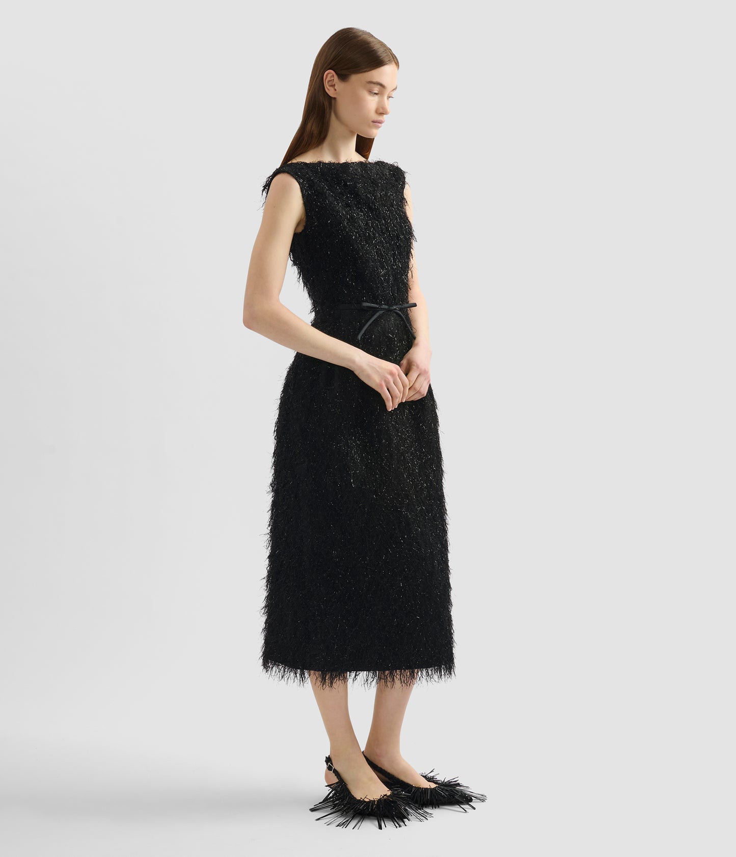 Lurex Fil Coupé Midi Dress