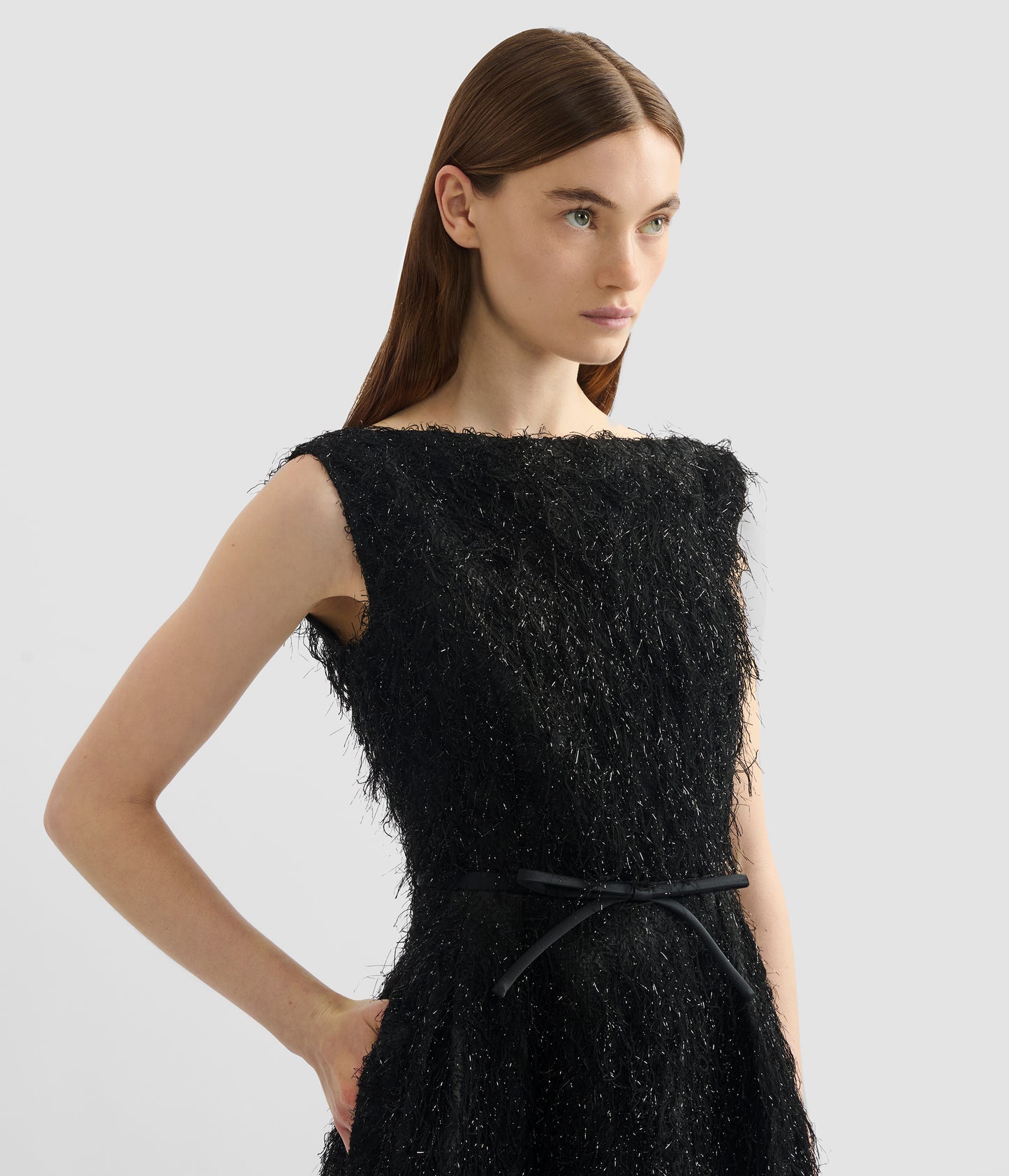 Lurex Fil Coupé Midi Dress