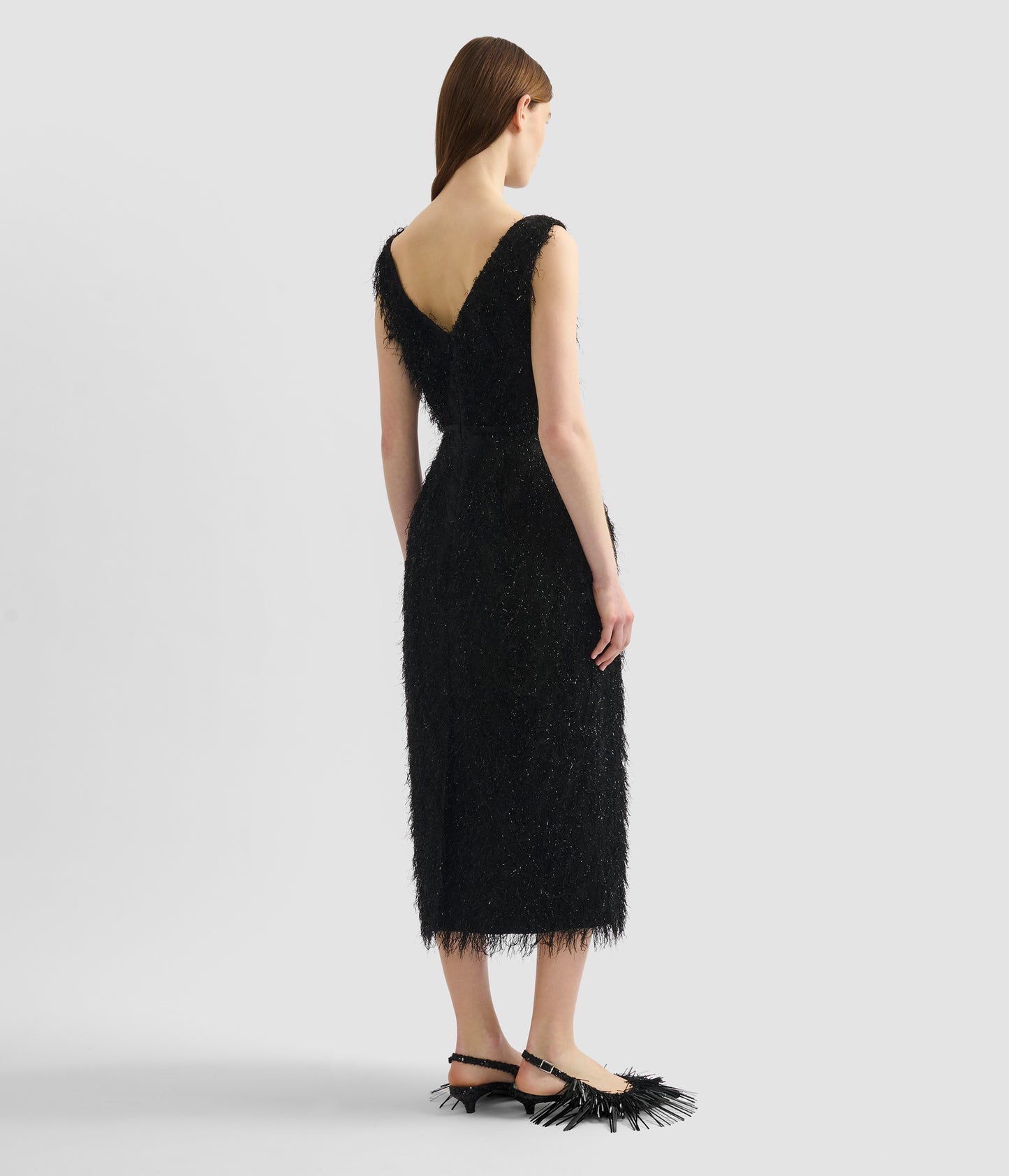 Lurex Fil Coupé Midi Dress