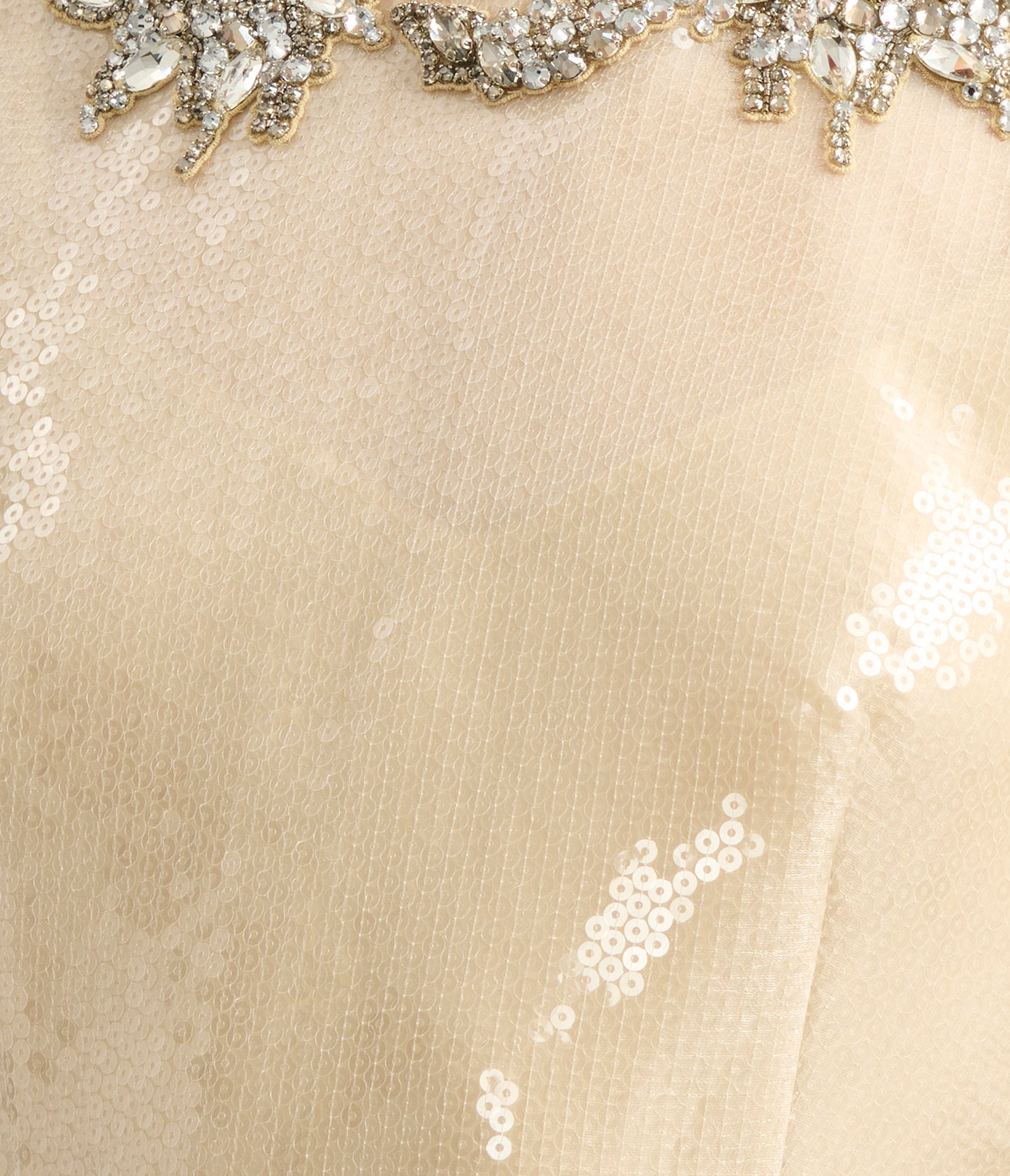 Embellished Organza Sequin Midi Dress