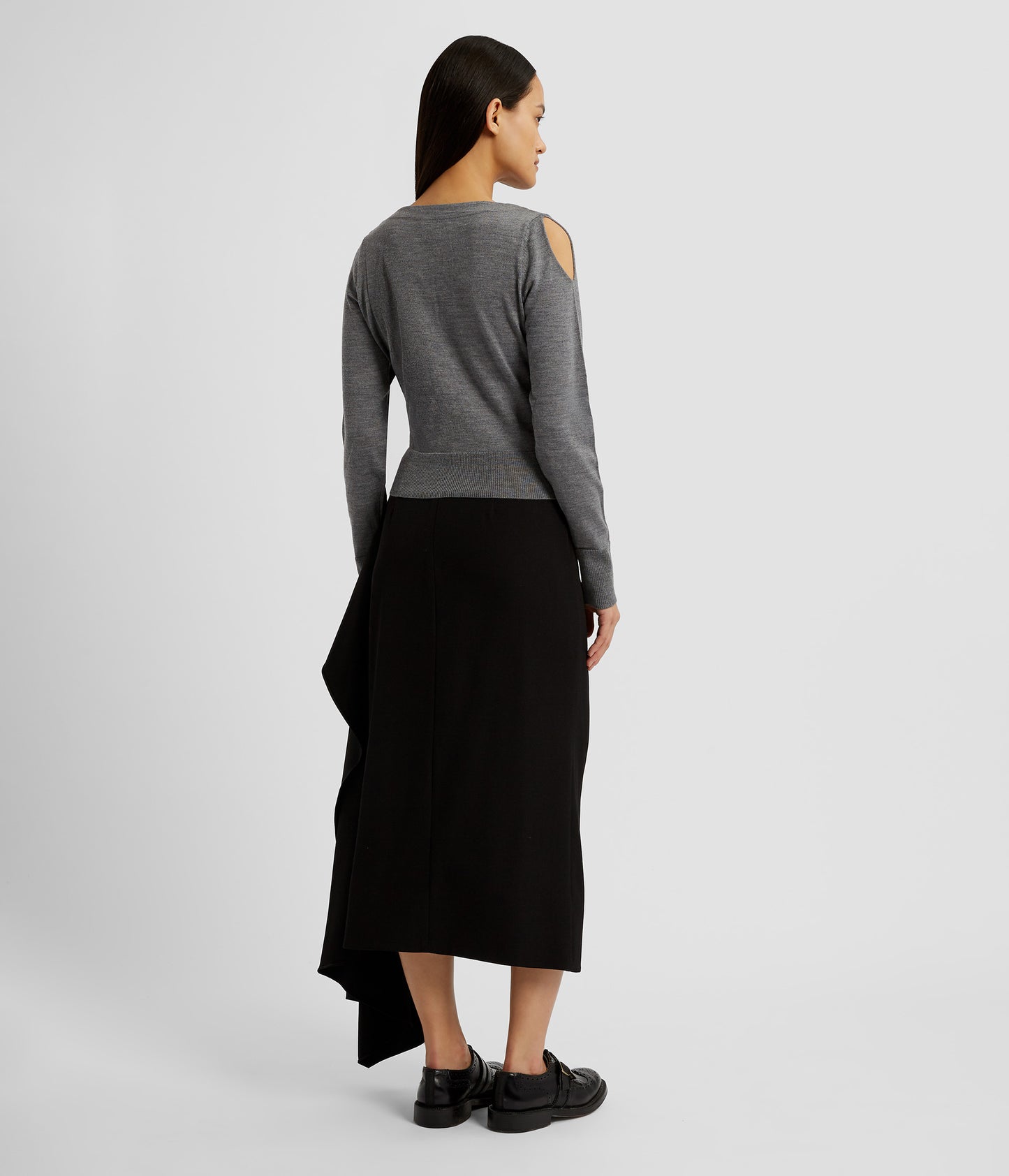 Drape Detail Knit Jumper