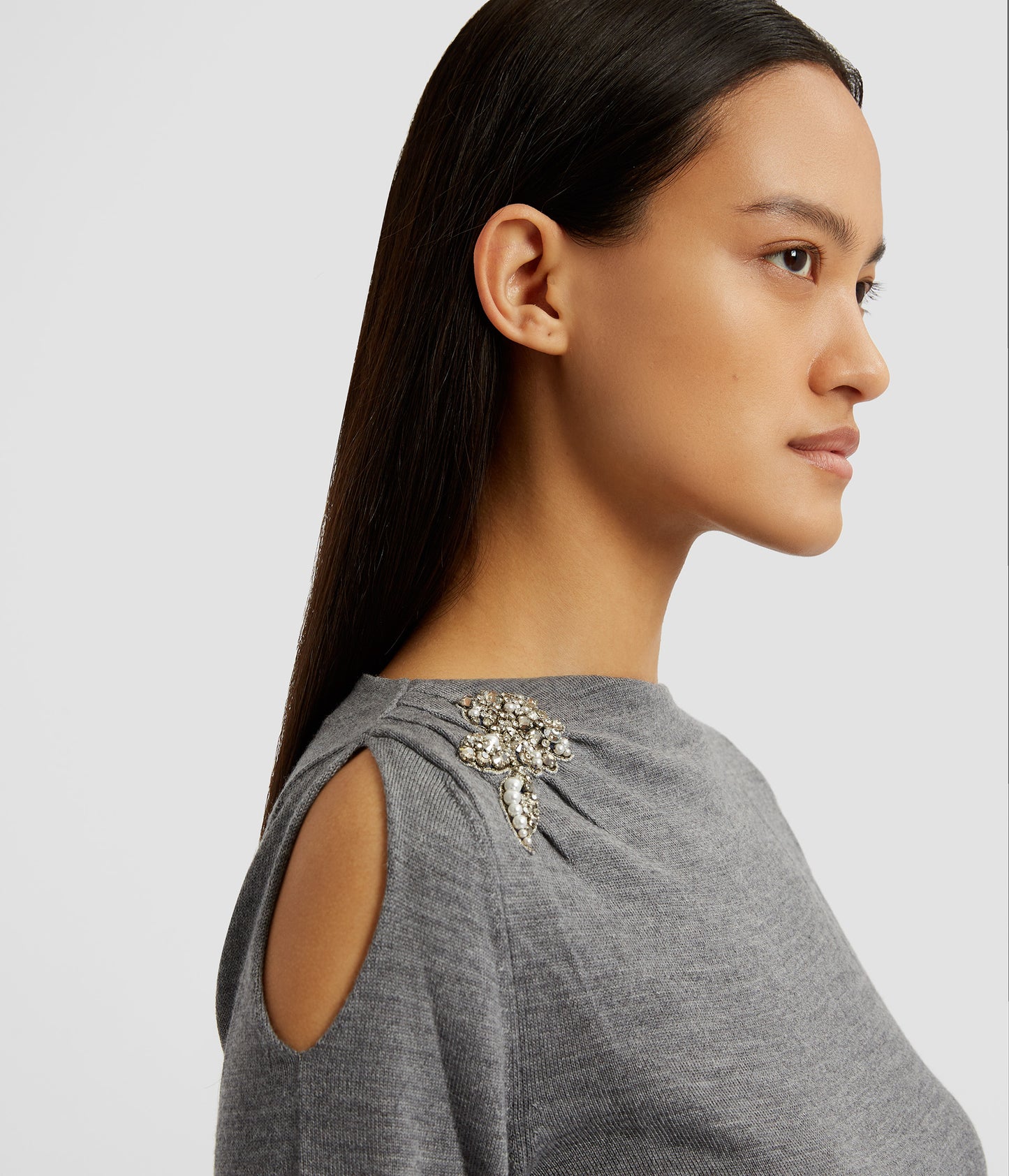 Drape Detail Knit Jumper