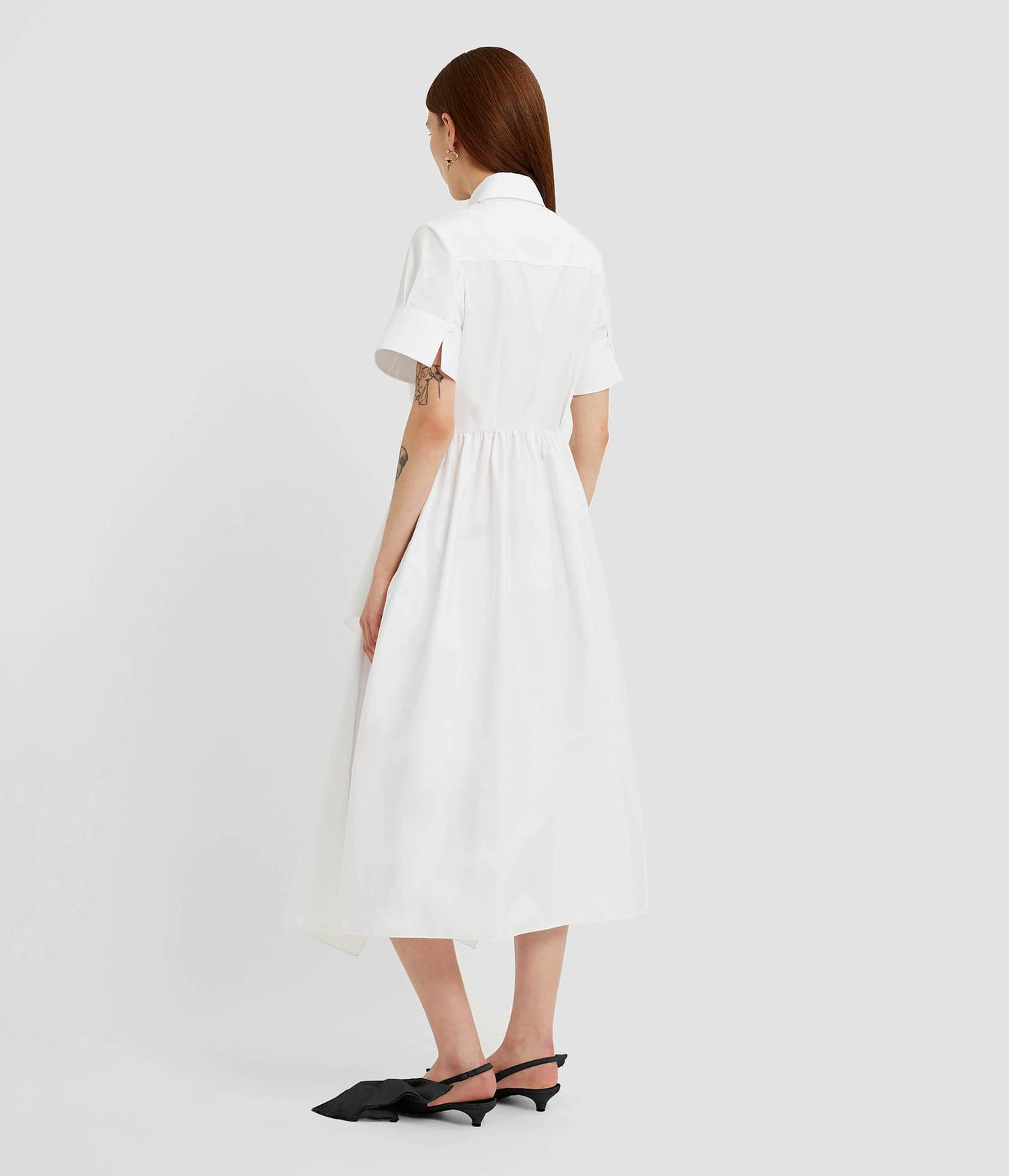 Short Sleeve Midi Shirt Dress