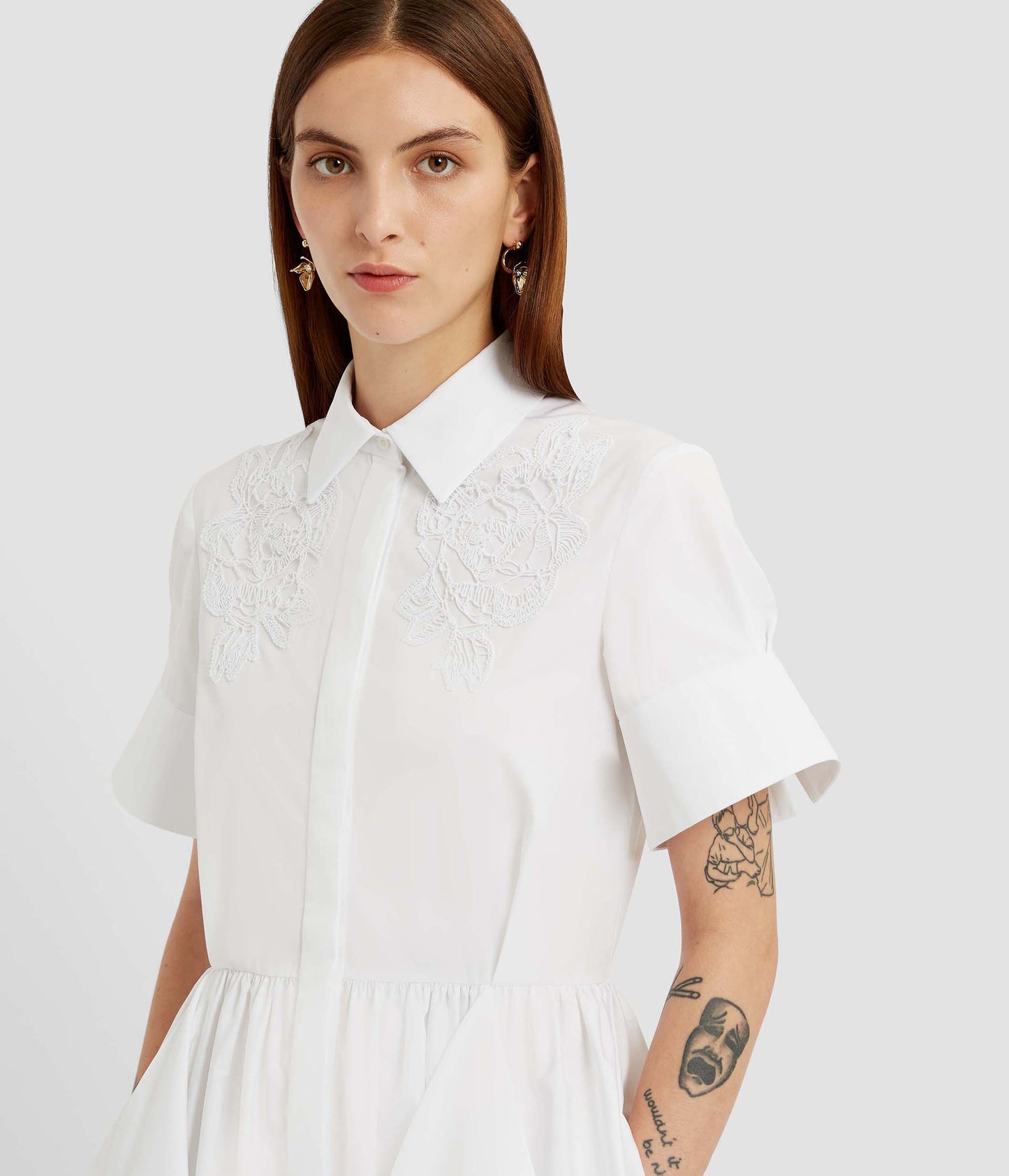 Short Sleeve Midi Shirt Dress