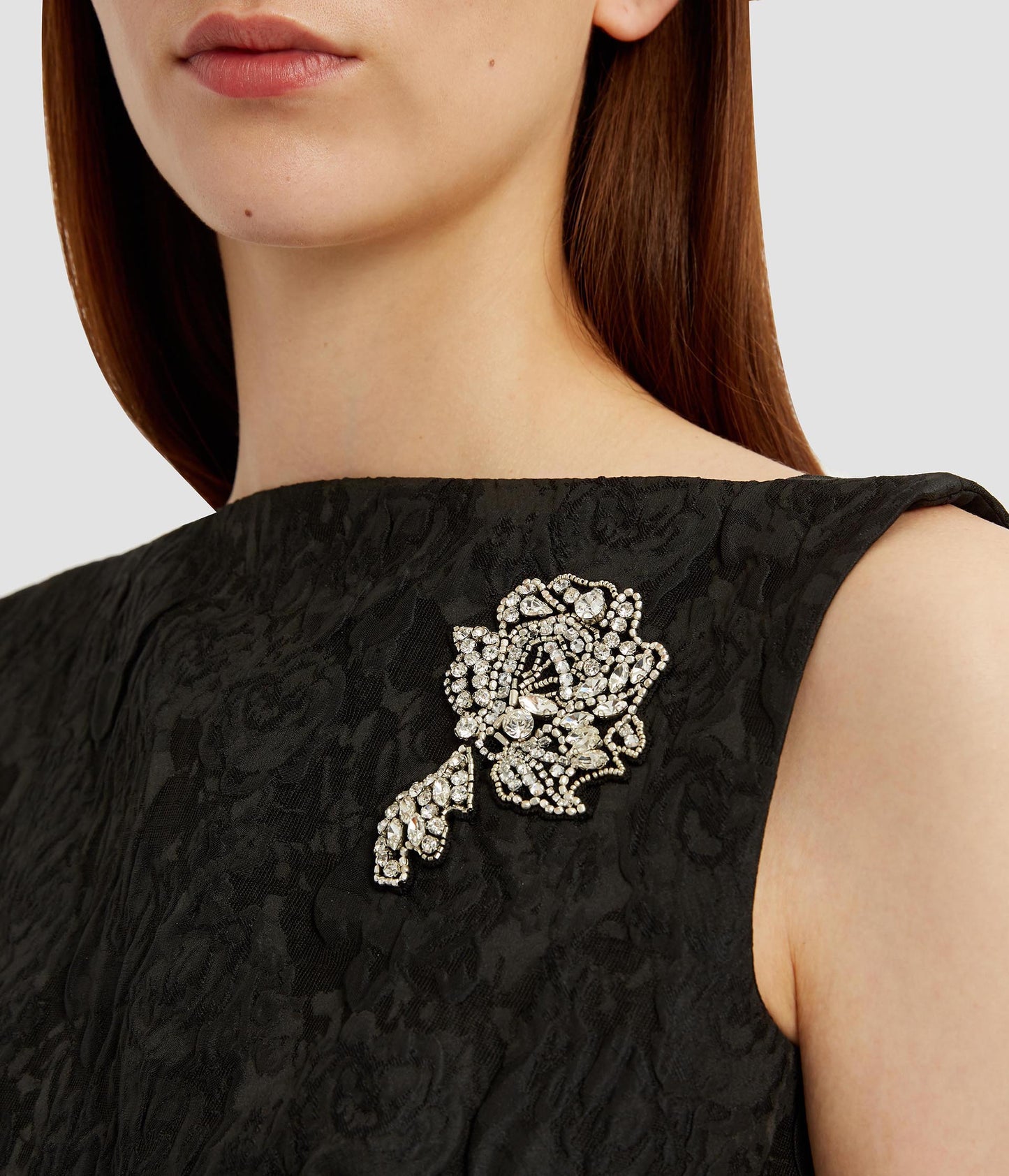 Embellished Jacquard Midi Dress