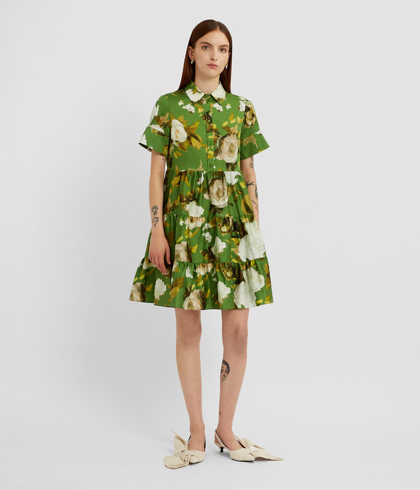 Short Sleeve Mini Shirt Dress