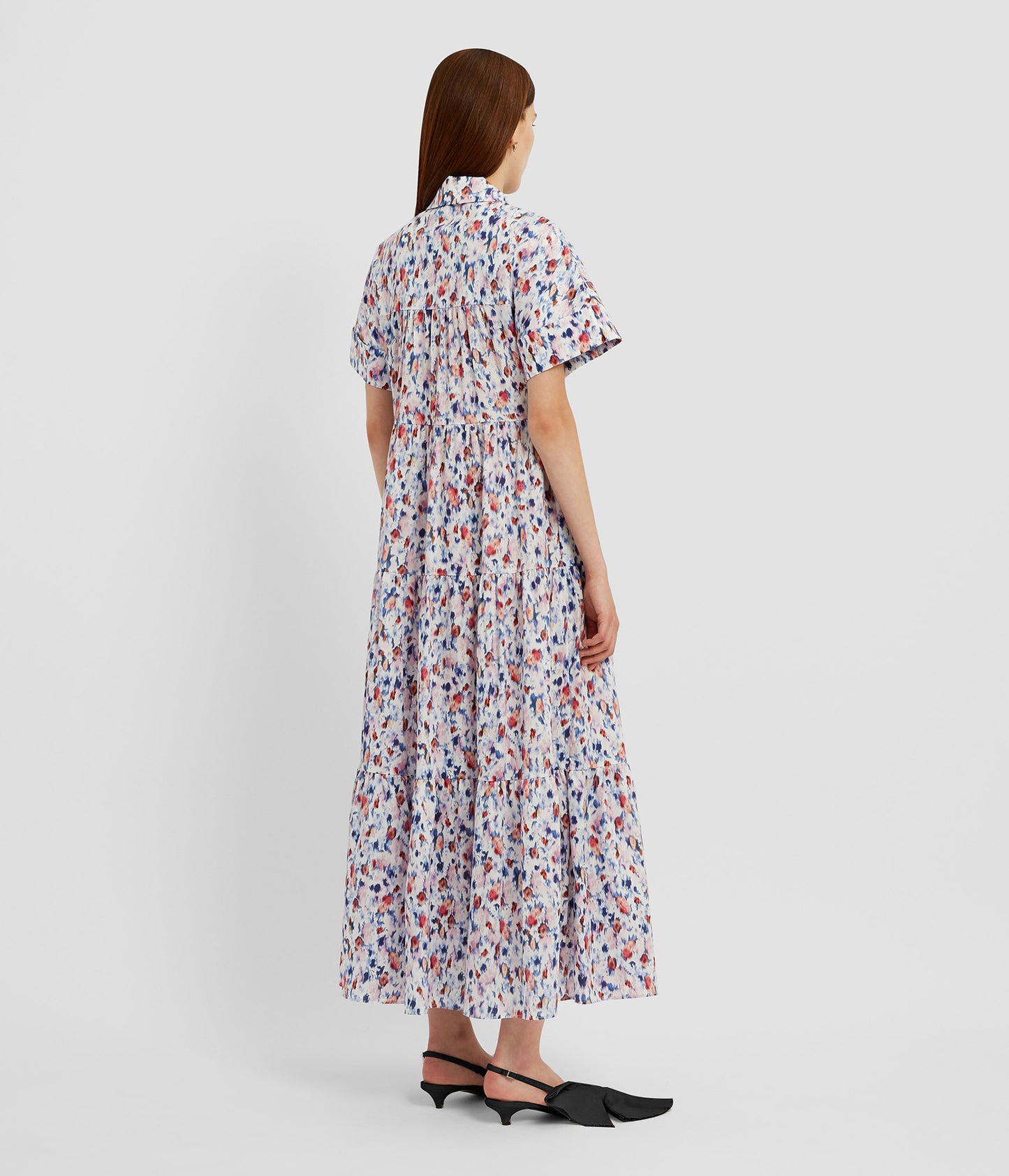 Short Sleeve Midi Shirt Dress