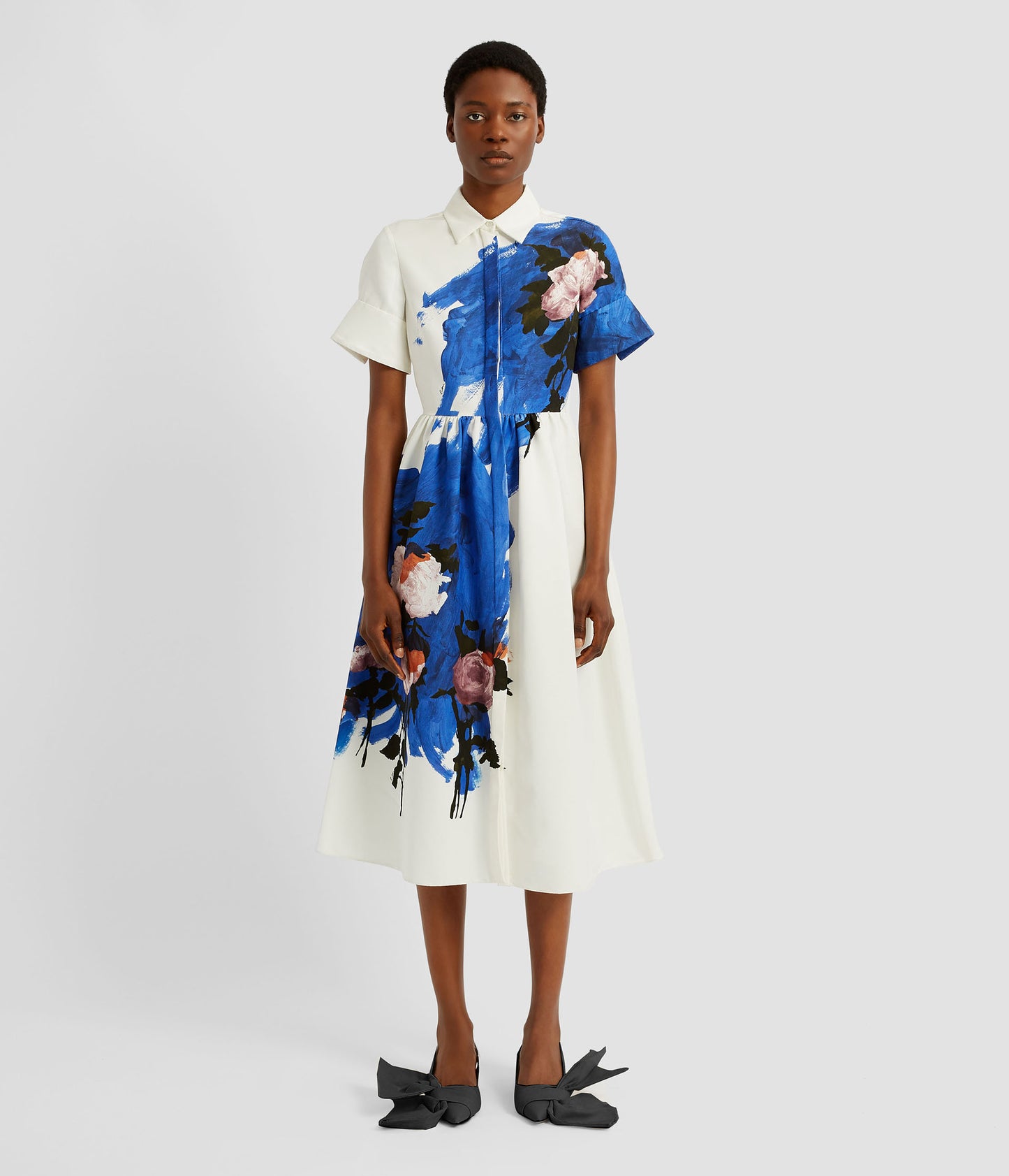 Short Sleeve Midi Shirt Dress