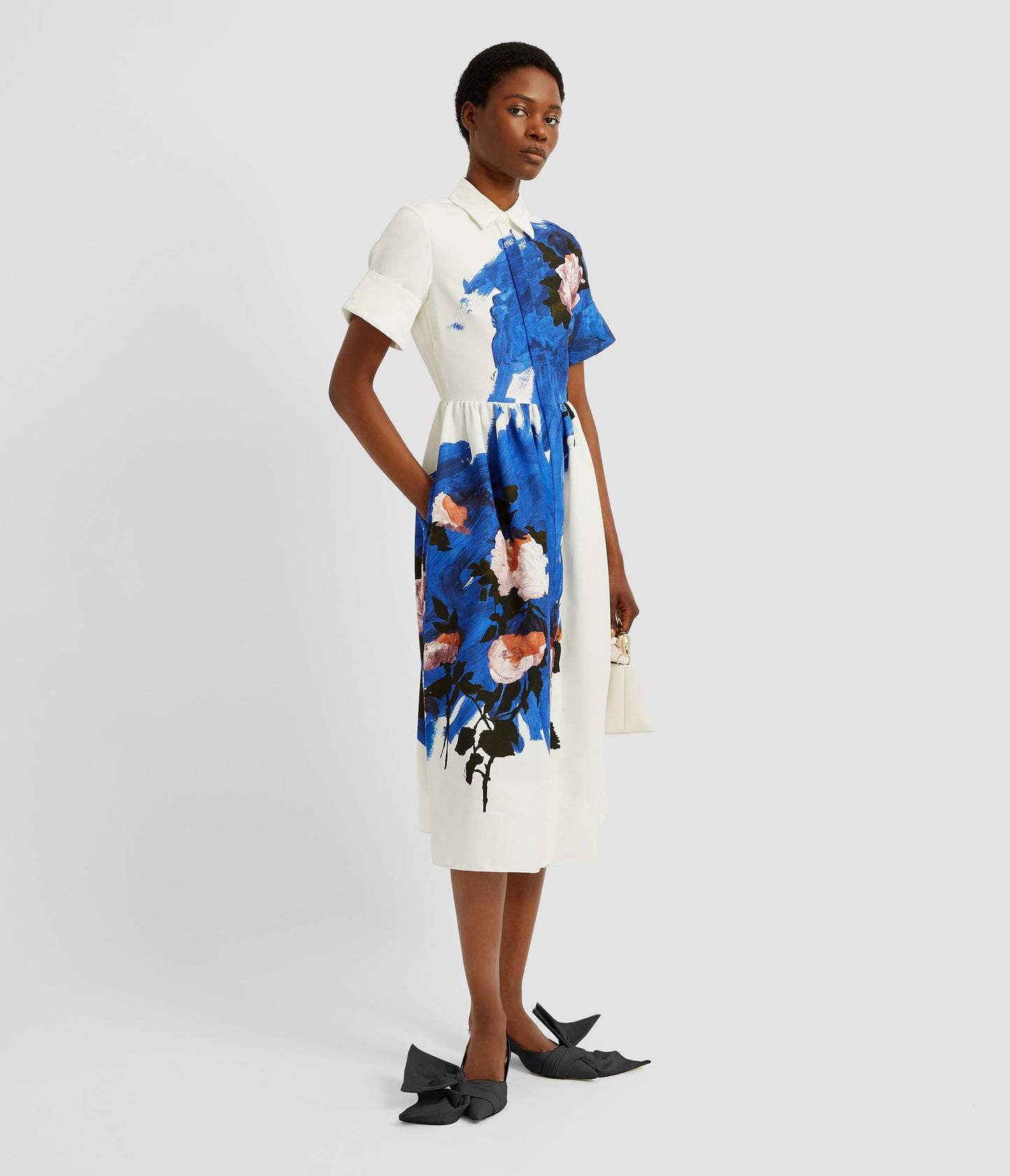 Short Sleeve Midi Shirt Dress