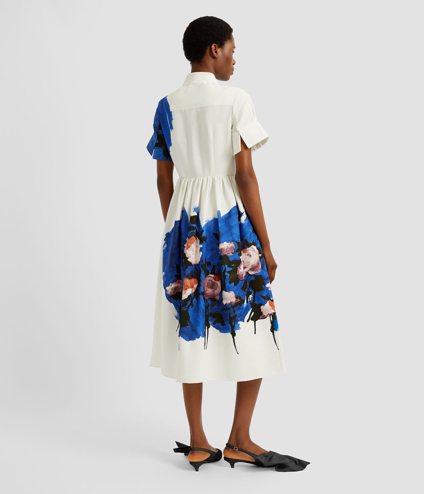 Short Sleeve Midi Shirt Dress
