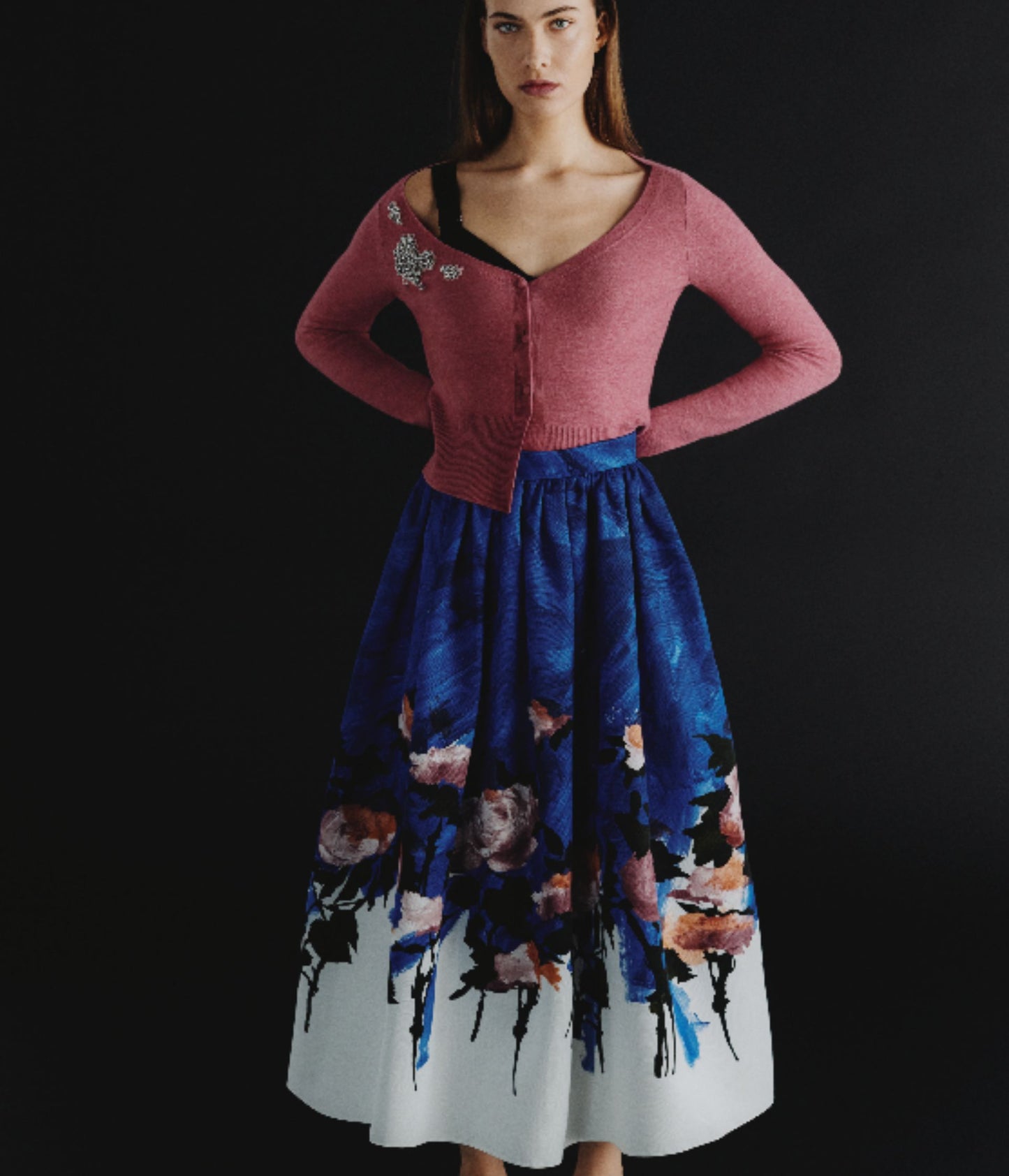 Embellished Cropped Cardigan