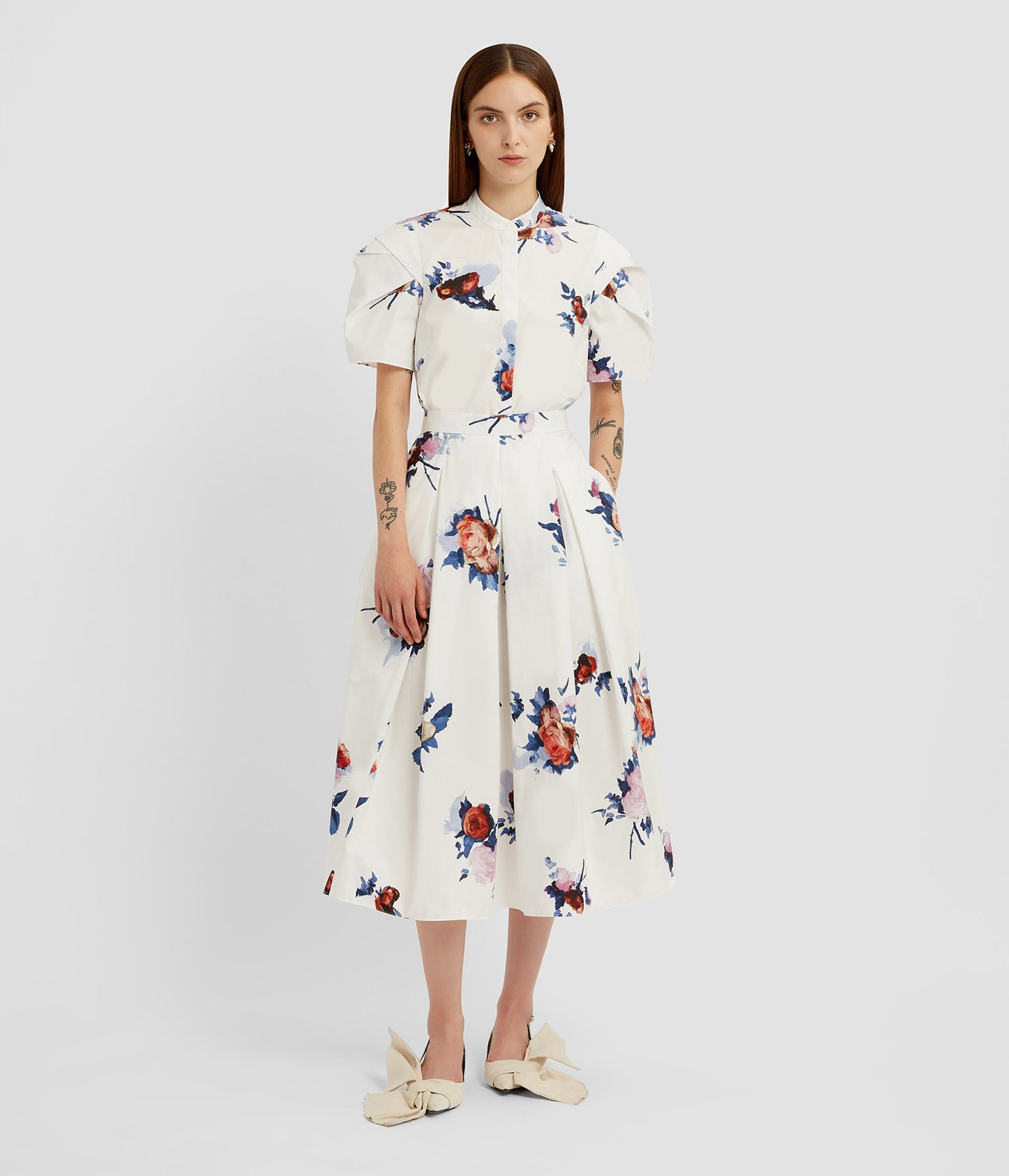 Pleated Midi Skirt