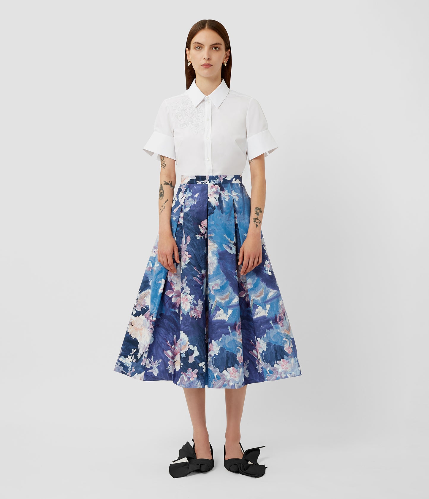 Pleated Midi Skirt