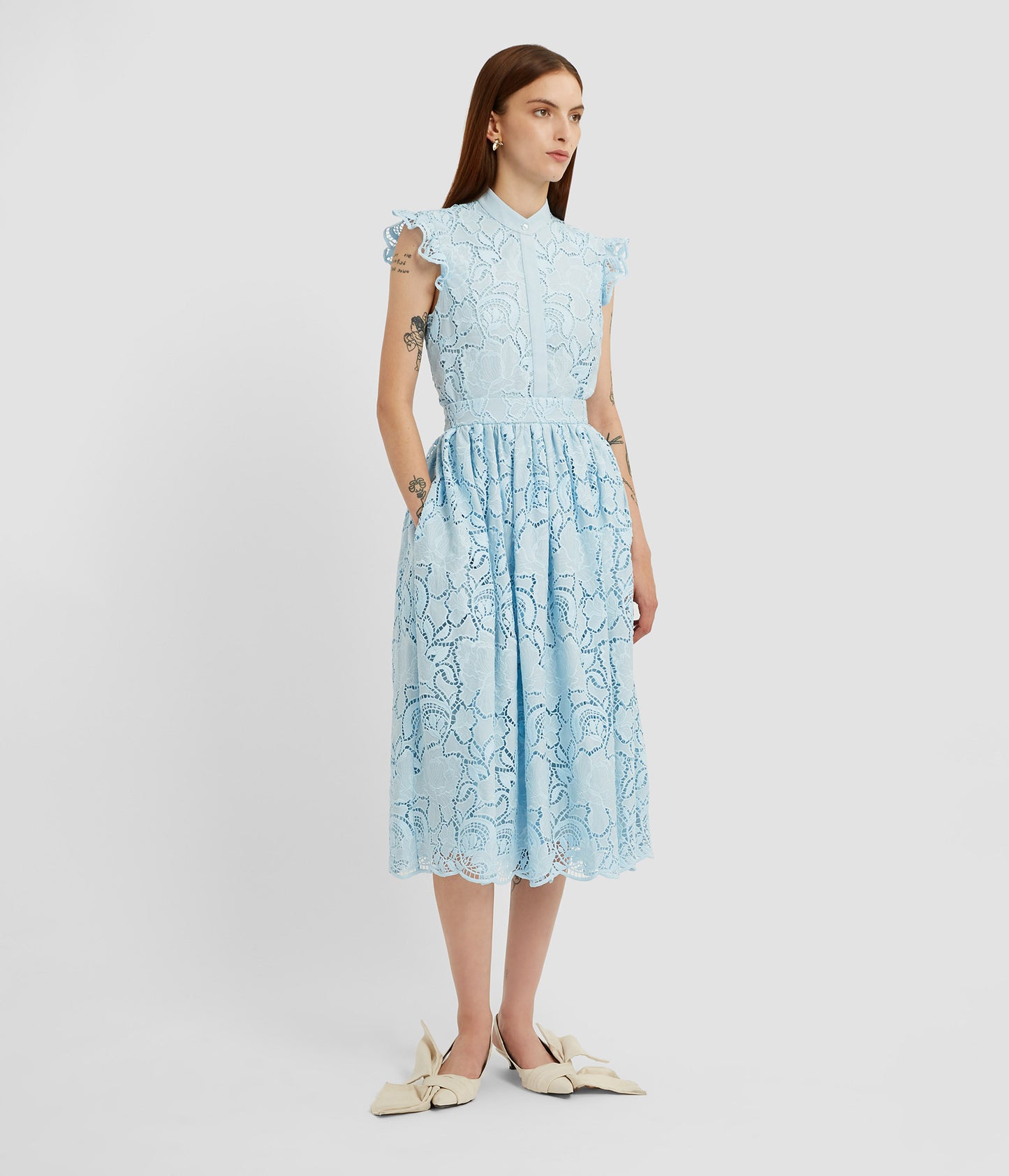 Gathered Midi Skirt