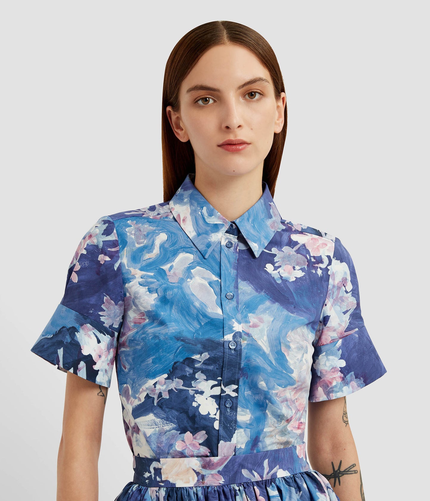 Floral Print Short Sleeve Shirt