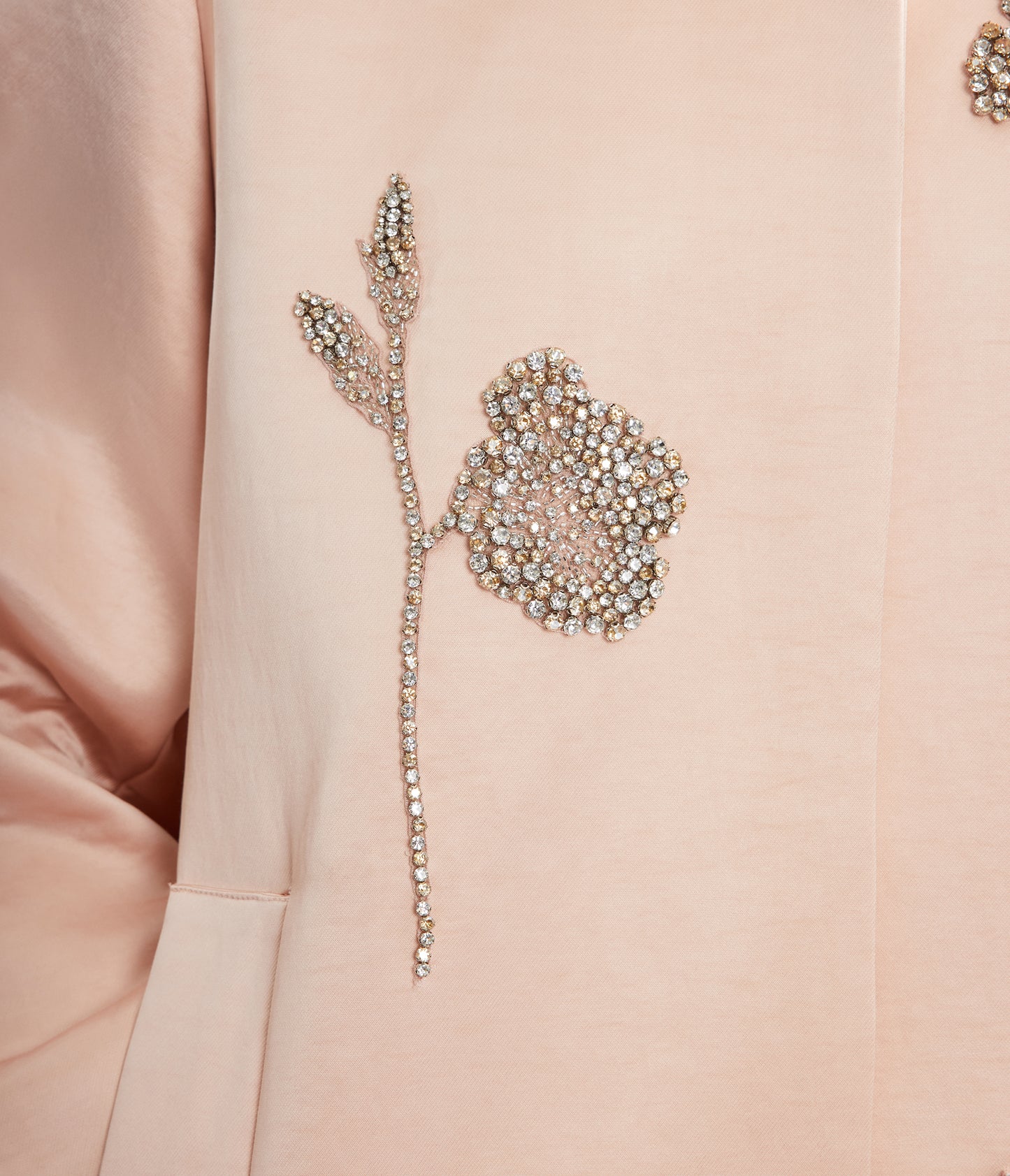 Embroidered Heavy Satin Coat
