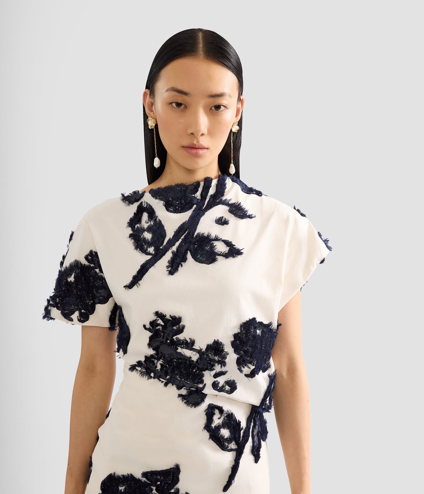 Fil Coupe Poplin Short Sleeve Midi Dress