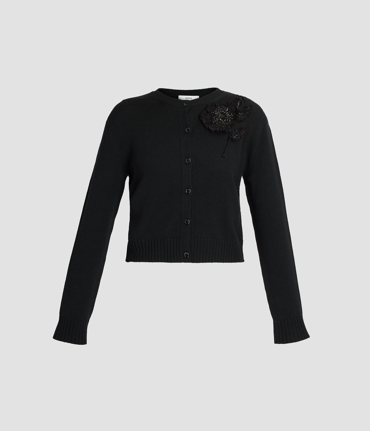 Embellished Merino Wool Cardigan