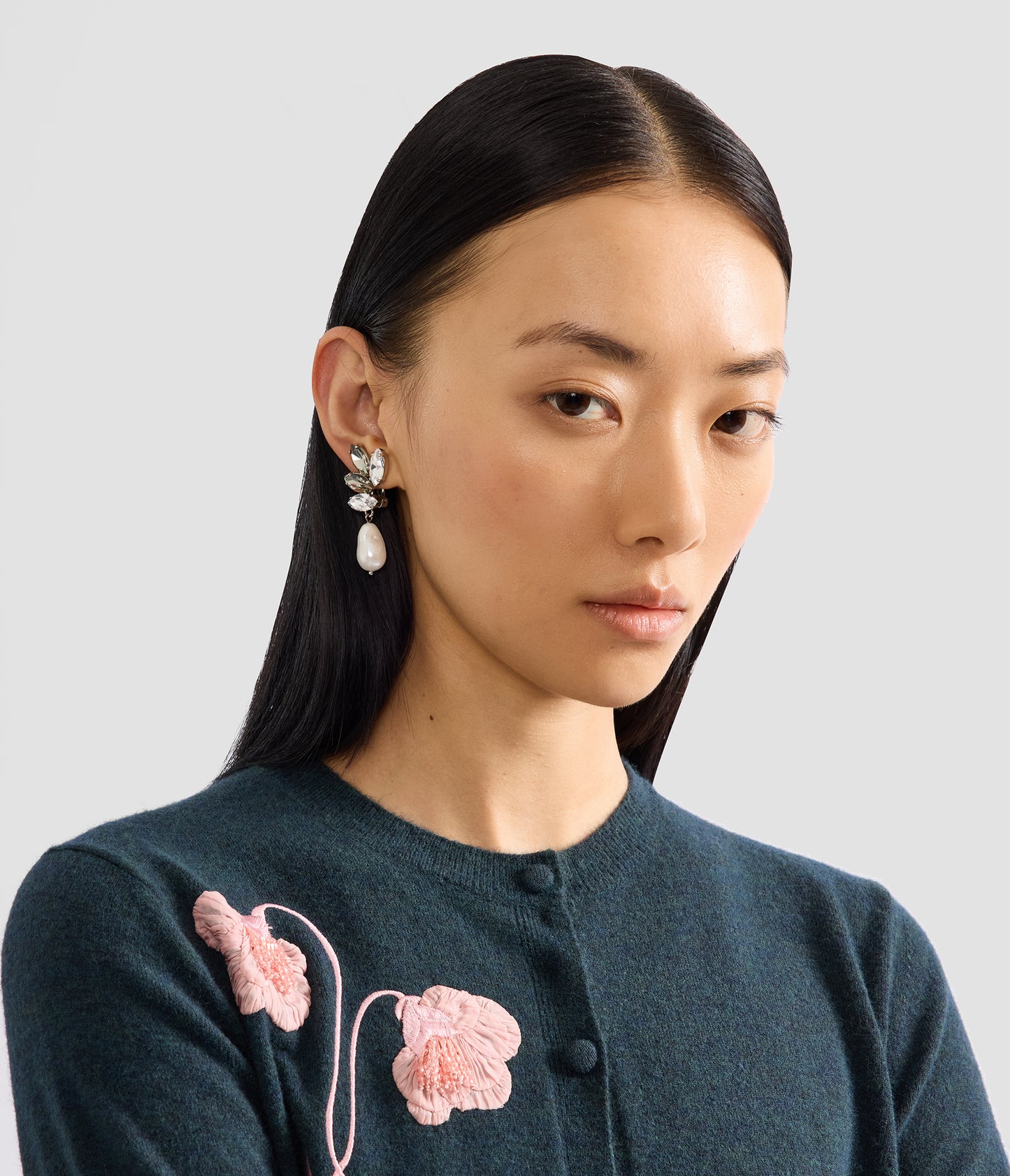 Crystal Pearl Earring