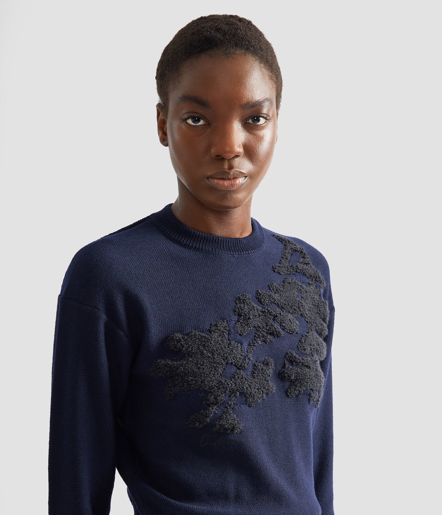 Fine Merino Wool Floral Jumper