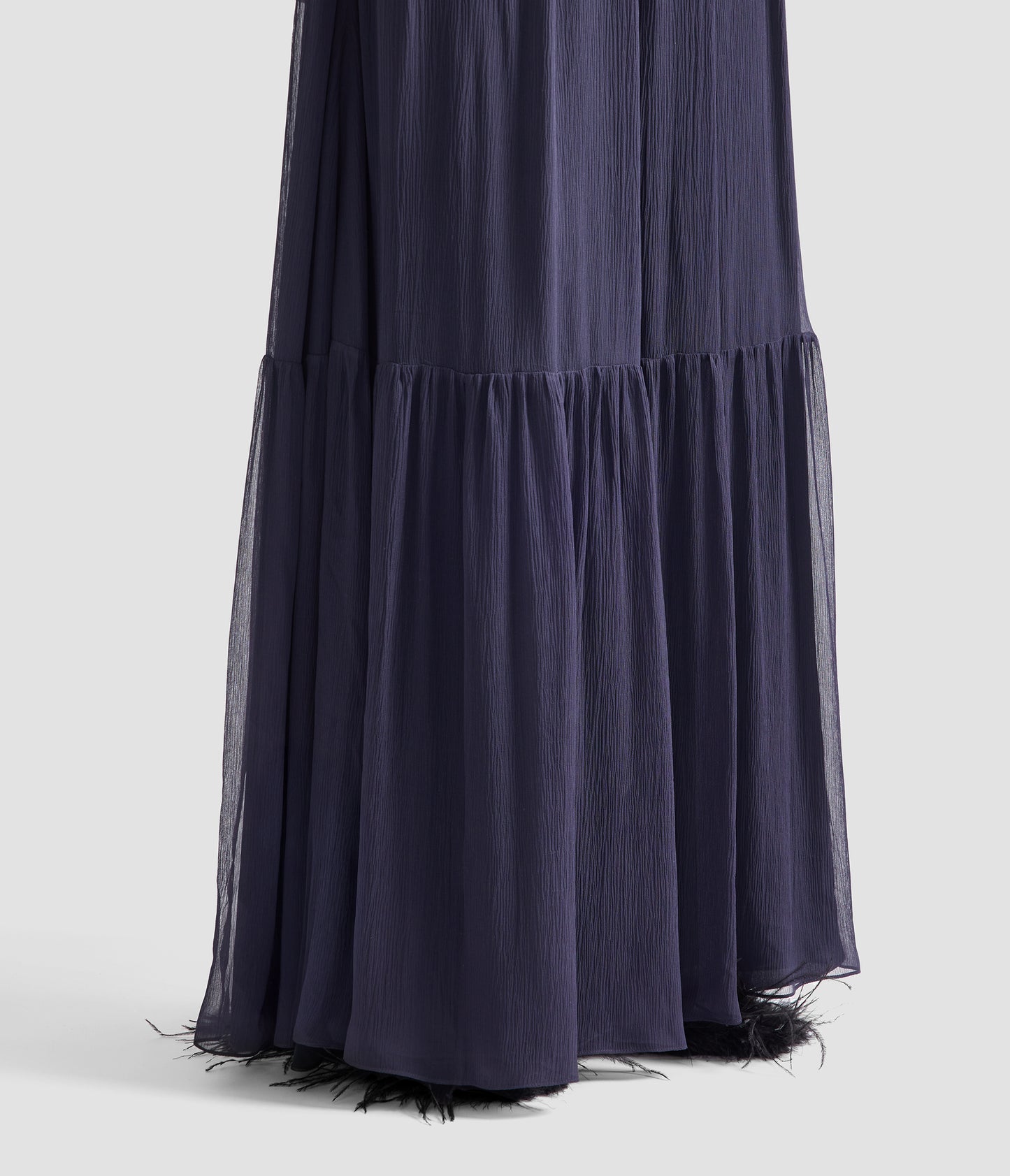 Full Length Skirt With Tiered Hem